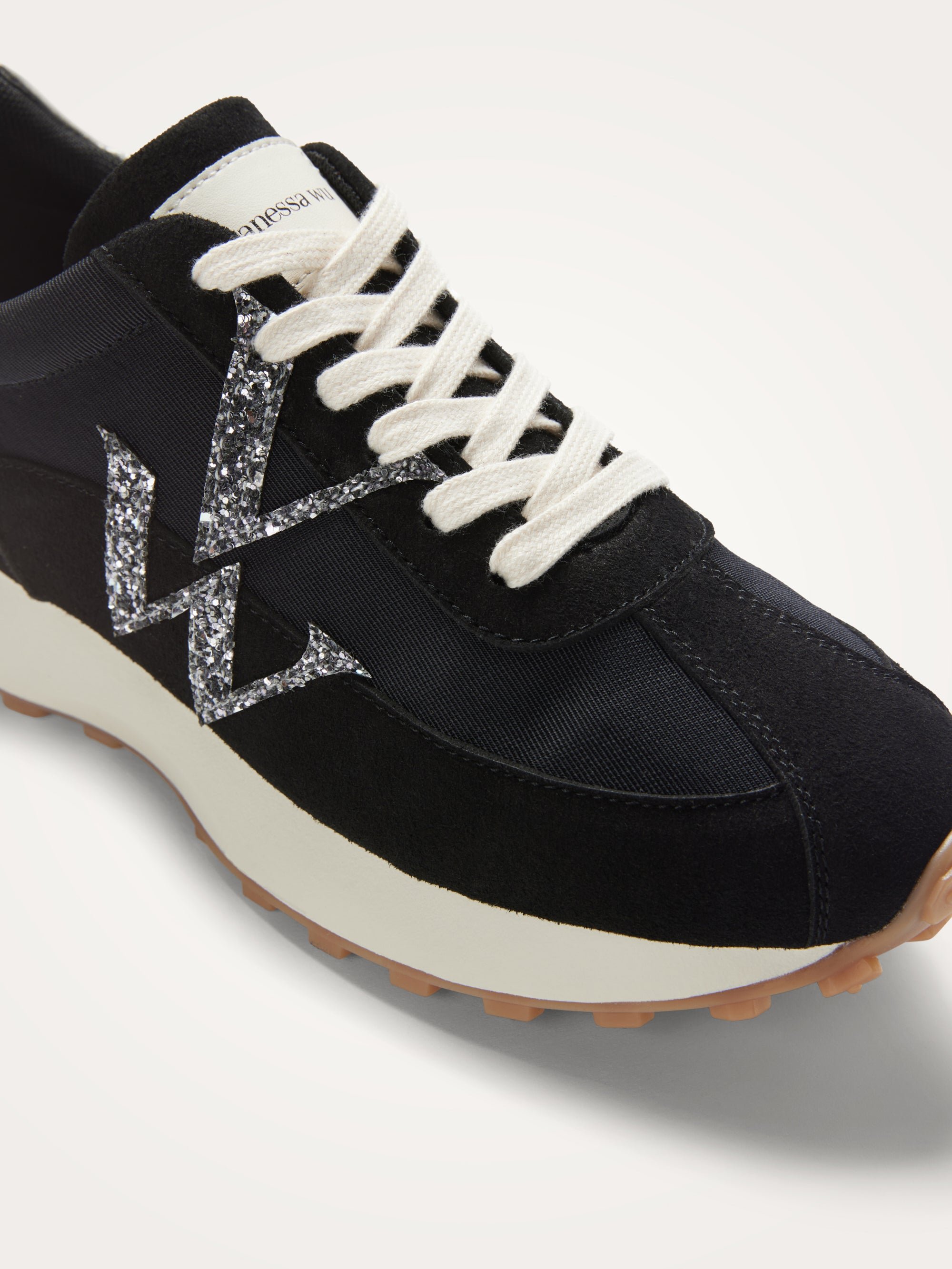 Sneakers with monogram on running sole VANESSA WU Black