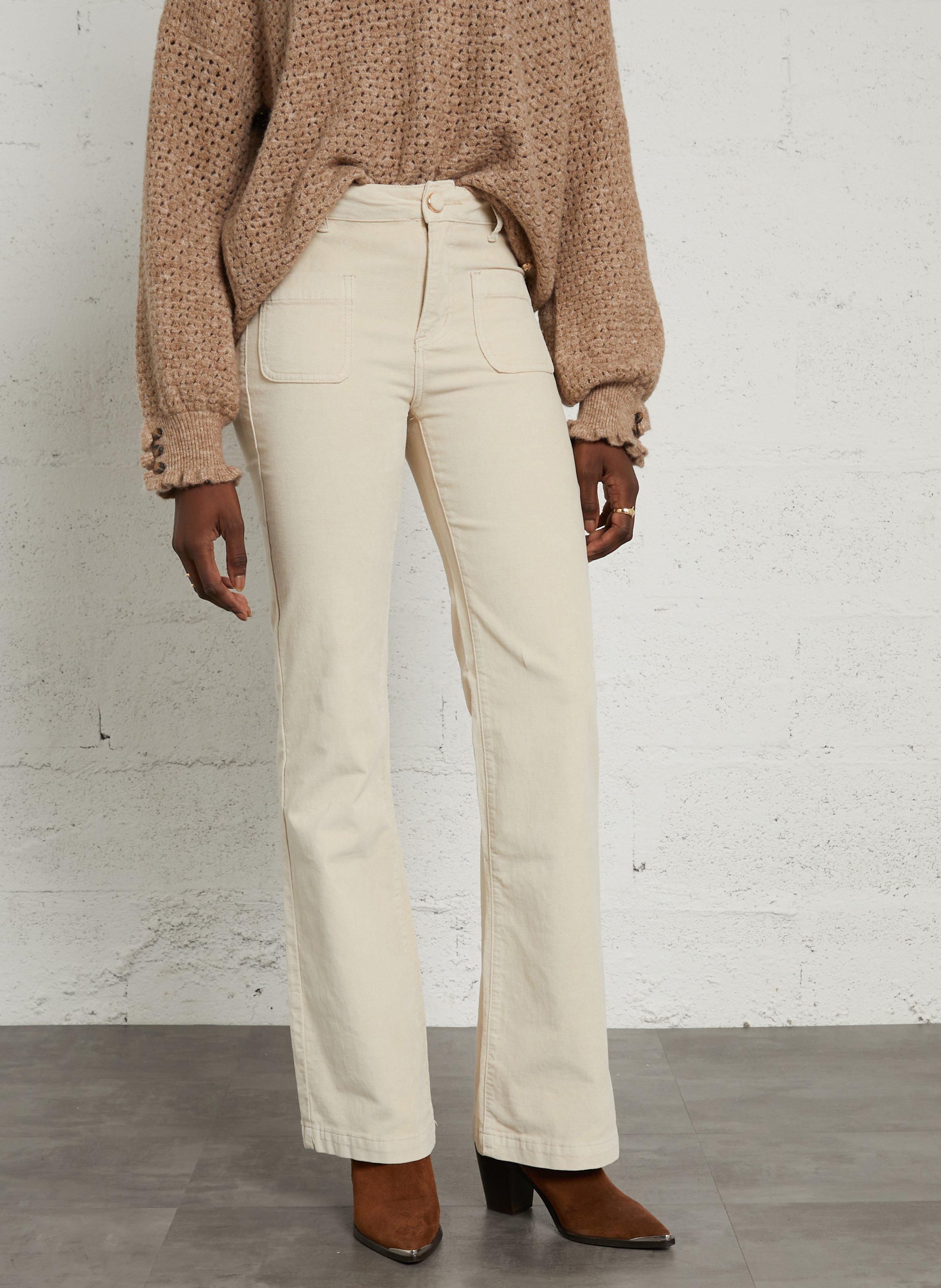 High-rise flared cotton-blend jeans LA PETITE ETOILE