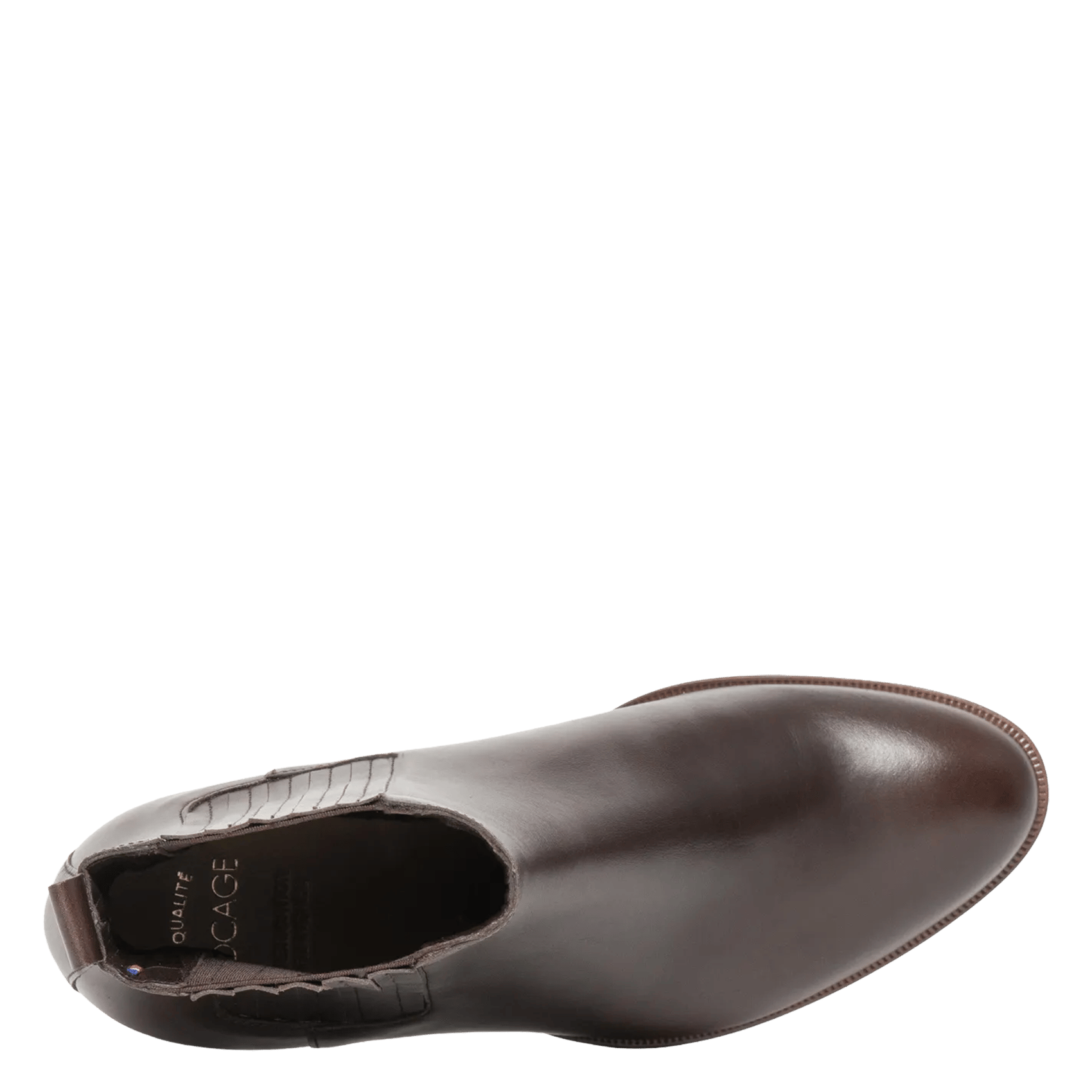 Plain high leather boots BOCAGE Brown