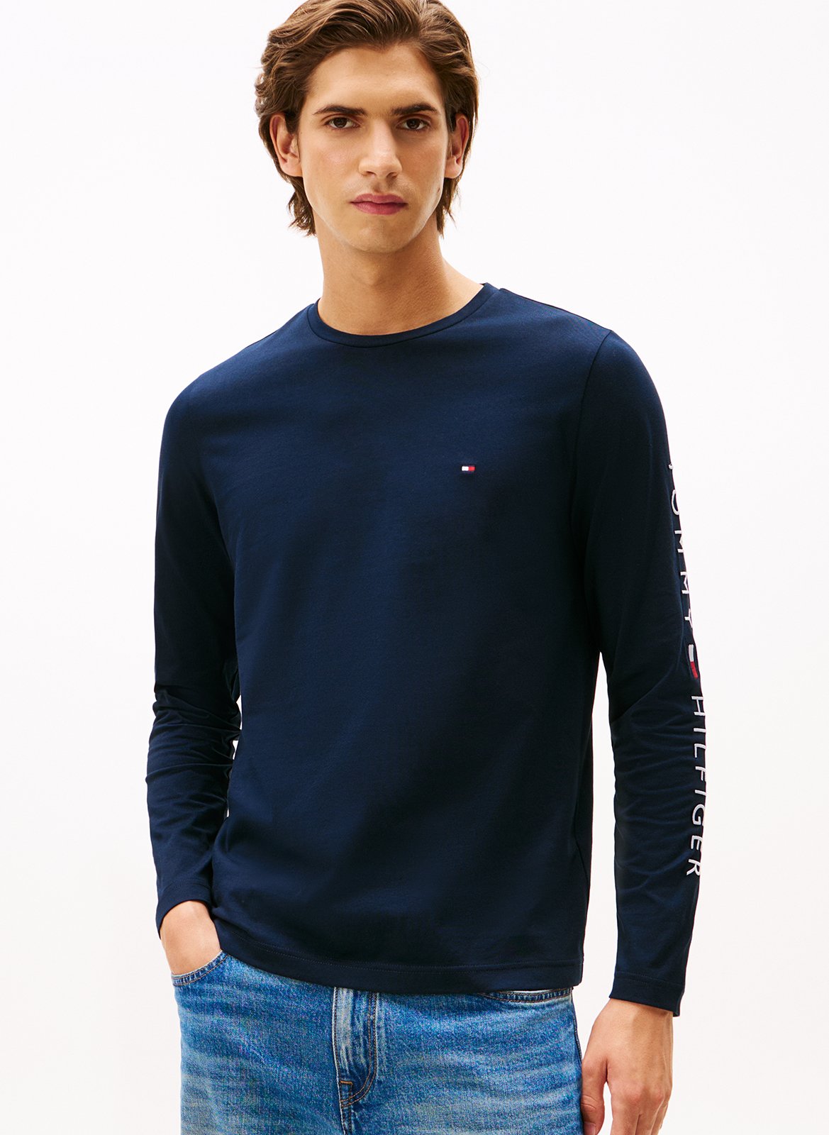 Rundhals-T-Shirt aus Baumwolle, Regular Fit TOMMY HILFIGER