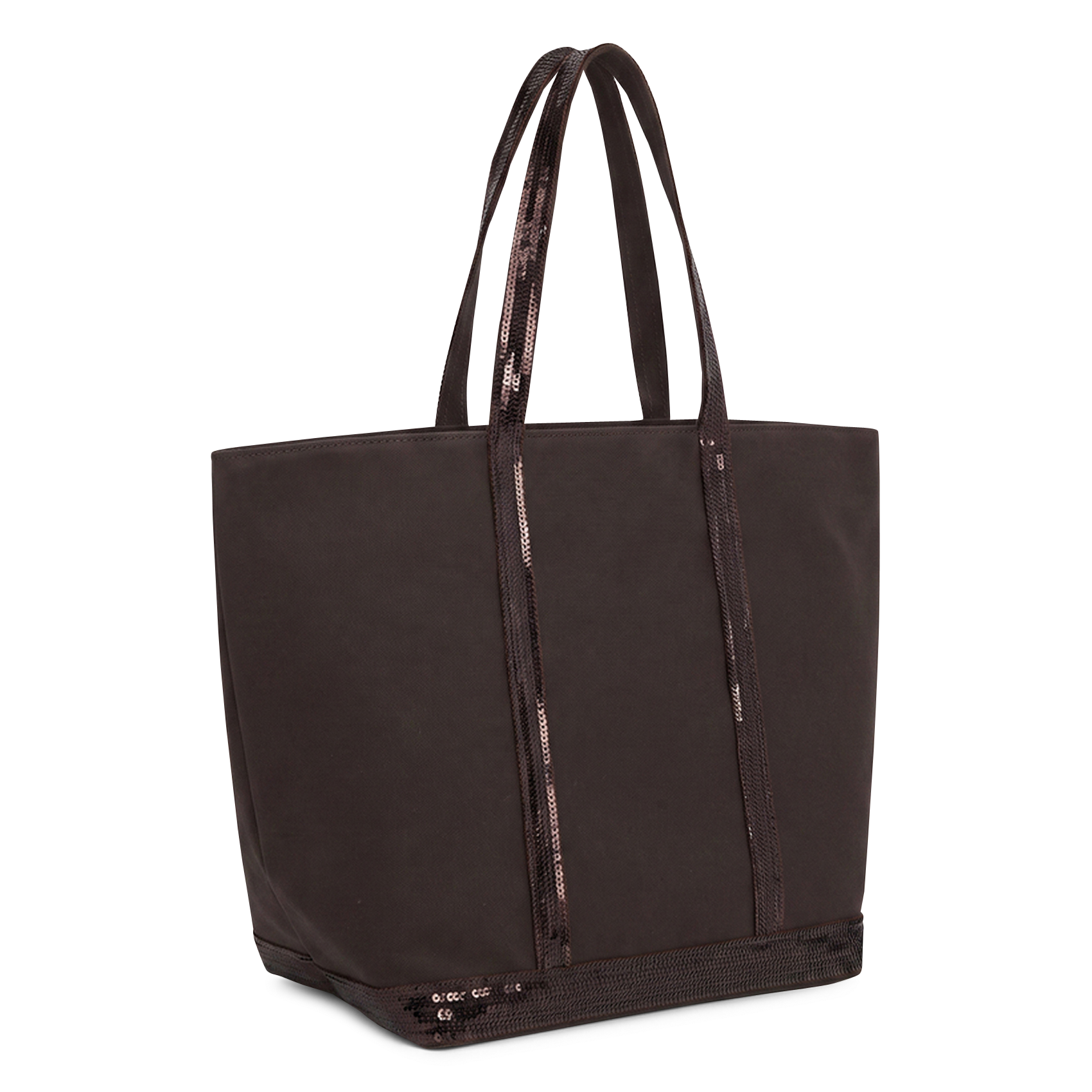 Katoenen shopper met lovertjes | Bruin VANESSA BRUNO Dames