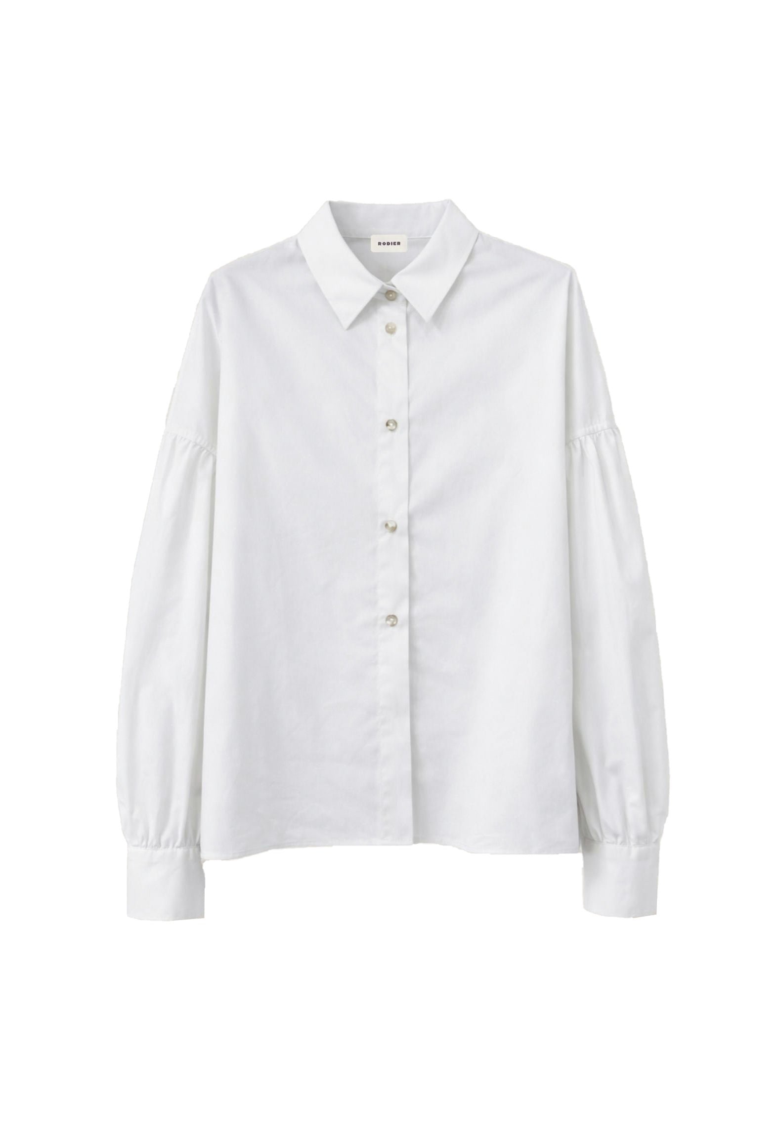 White cotton shirt embroidered with a clover motif RODIER White