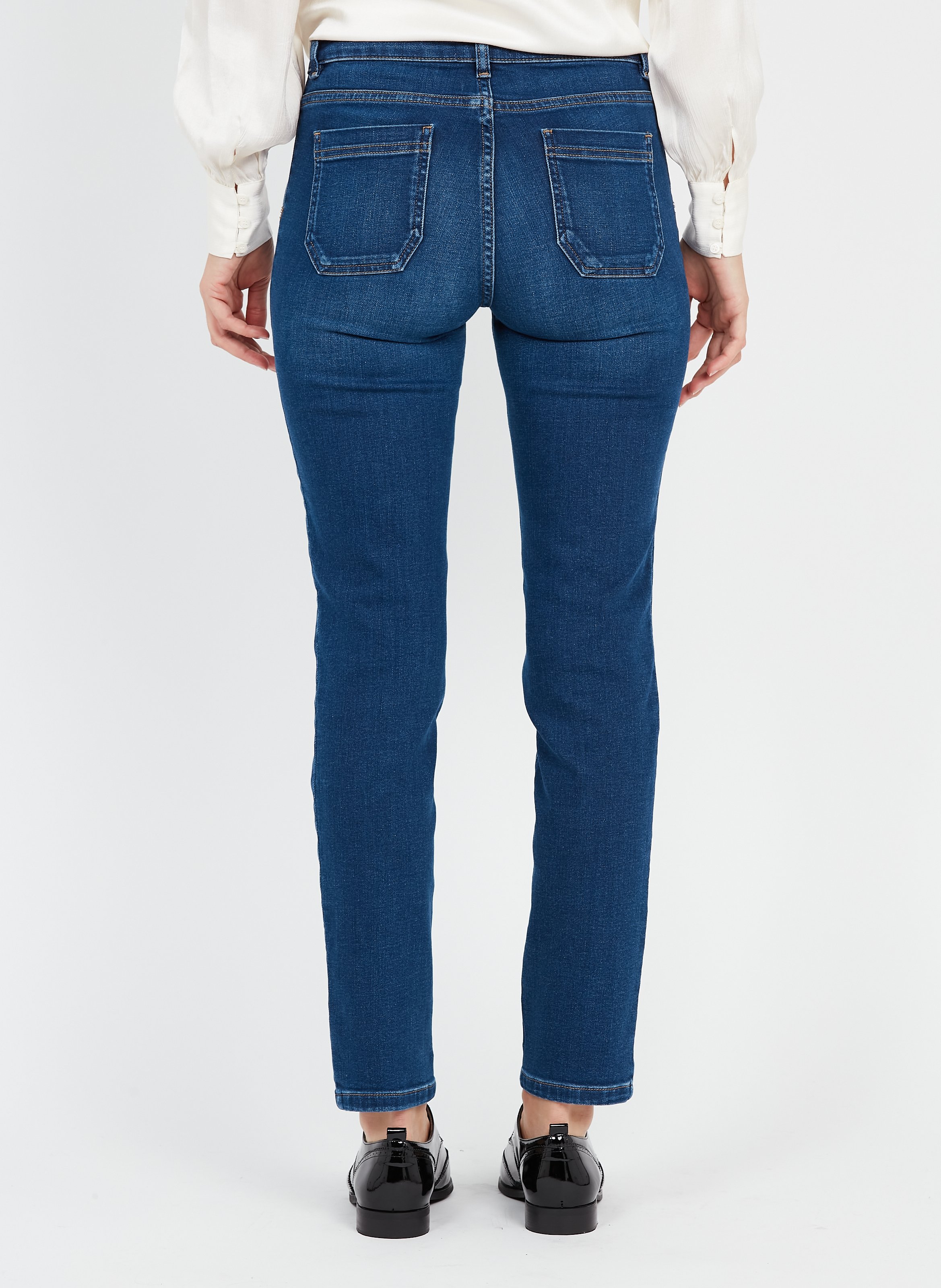 Rechte jeans van biologisch katoen MAISON 123 Blauw