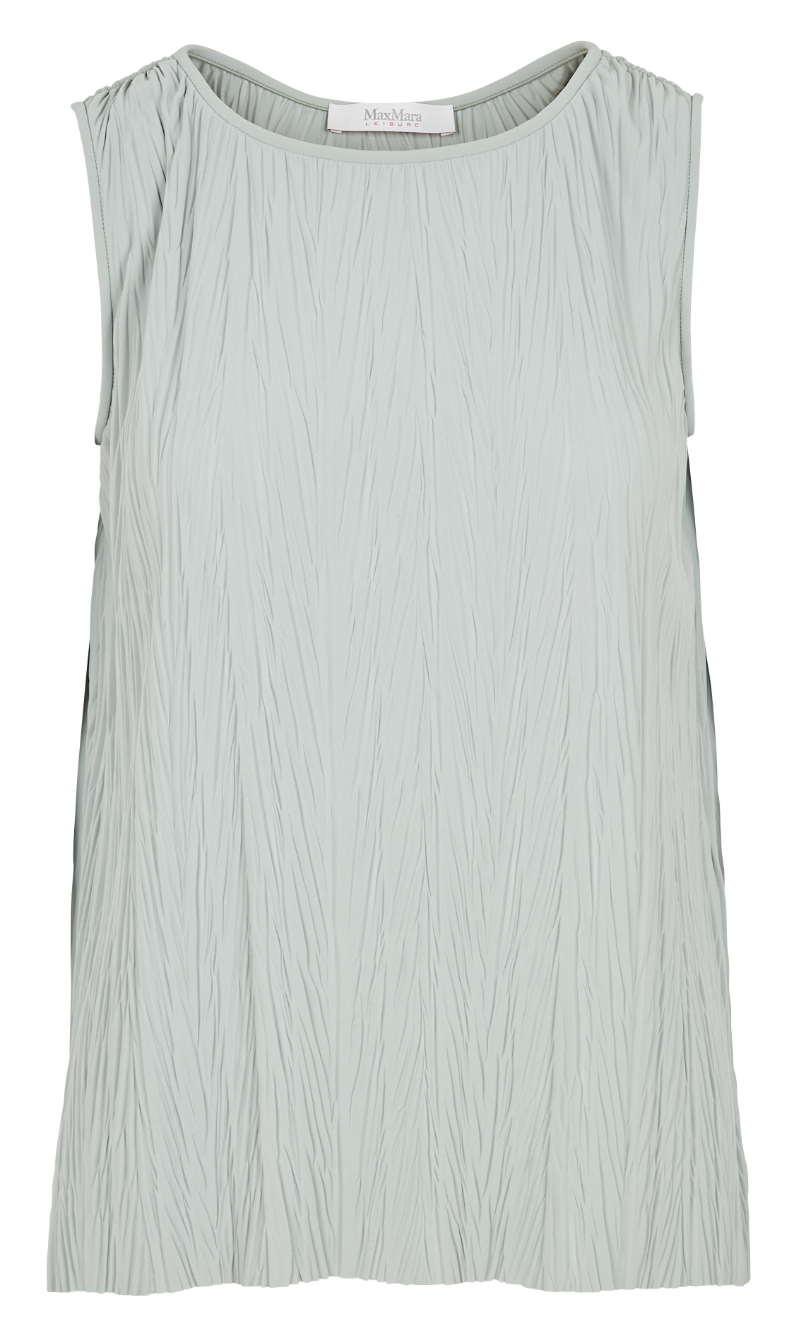 Loose-fitting textured round-neck top MAX MARA LEISURE Green