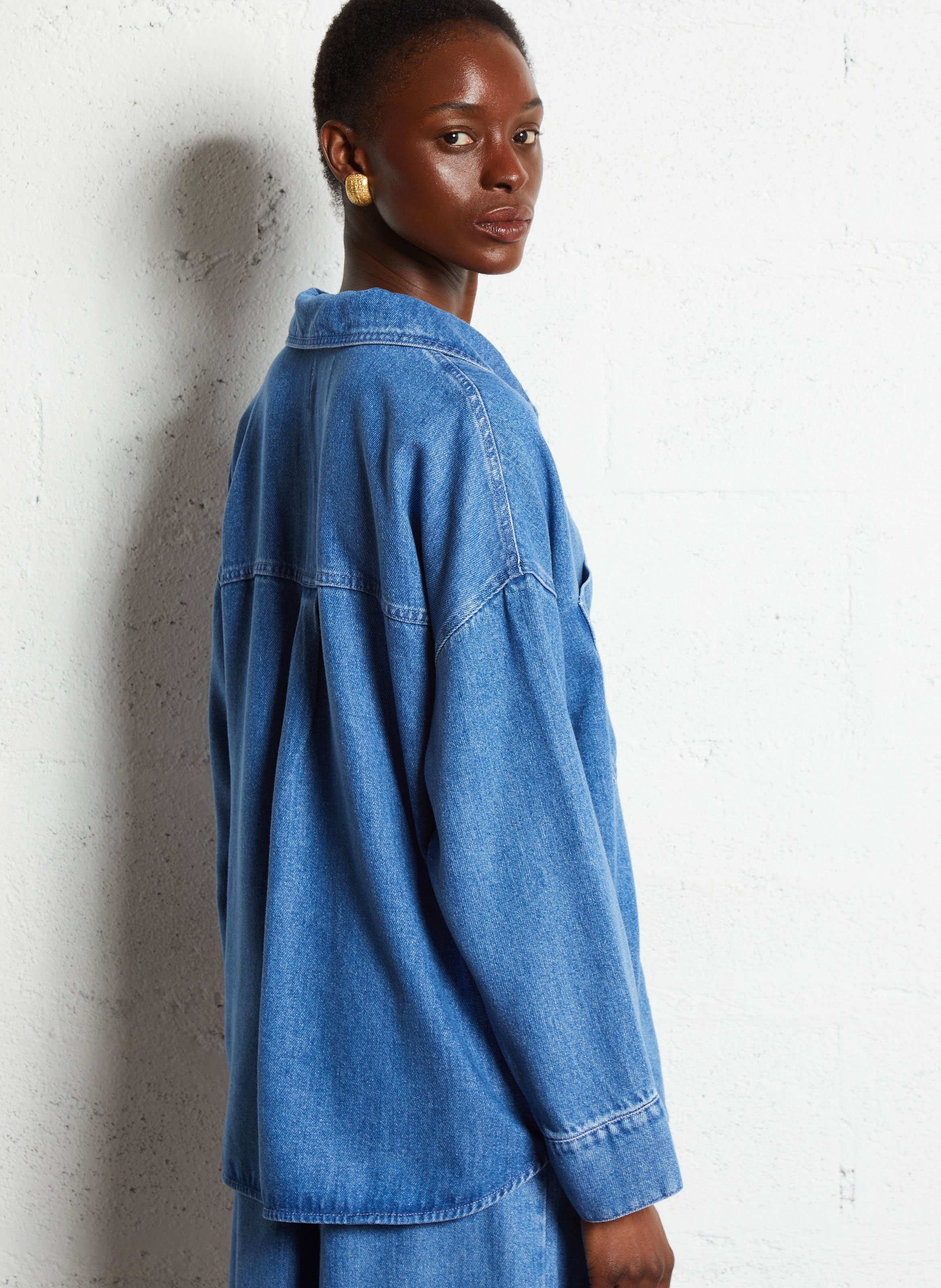 Blouse oversize THE NEW SOCIETY Bleu
