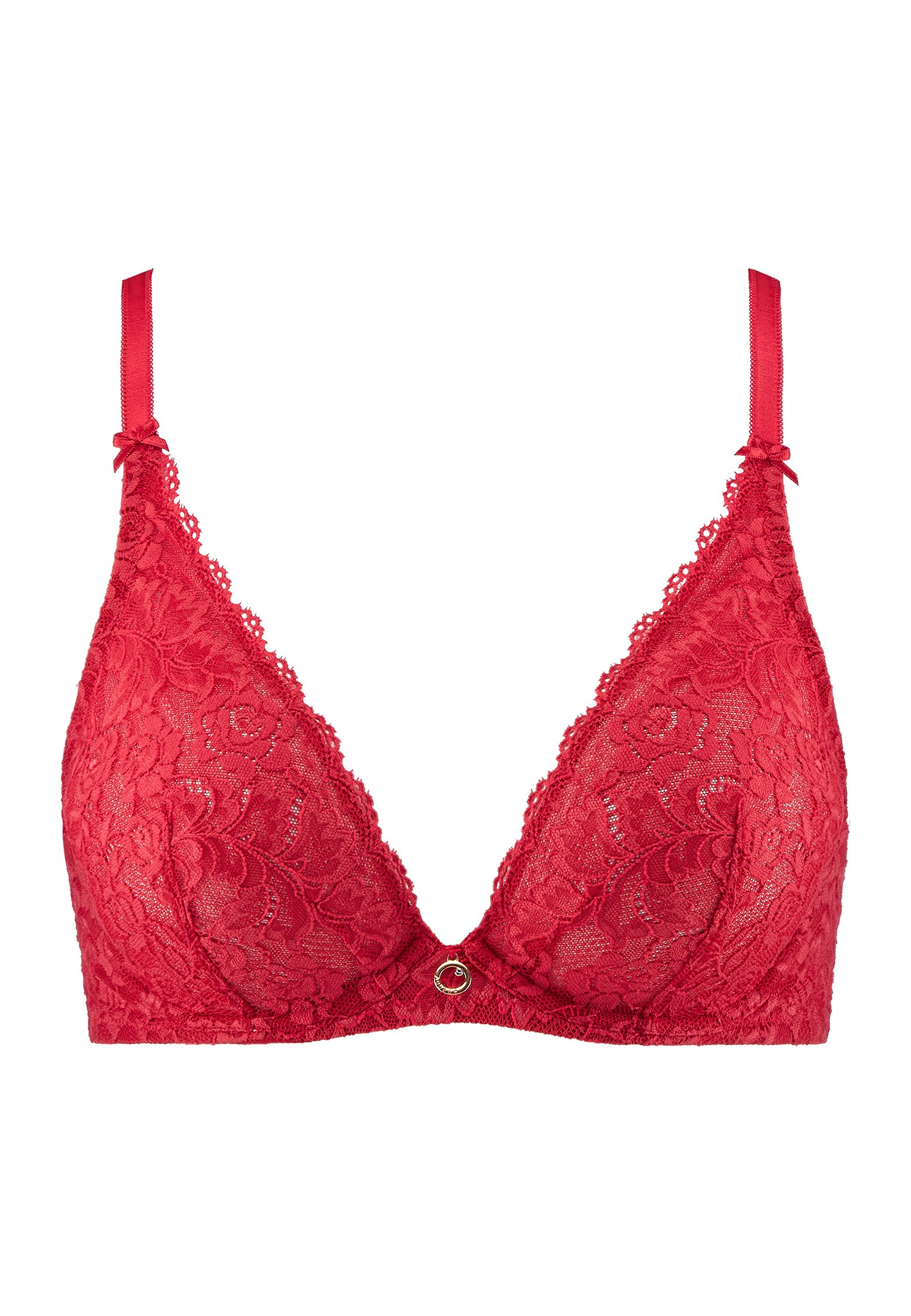 A la Folie kohl black underwired triangle bra AUBADE Red