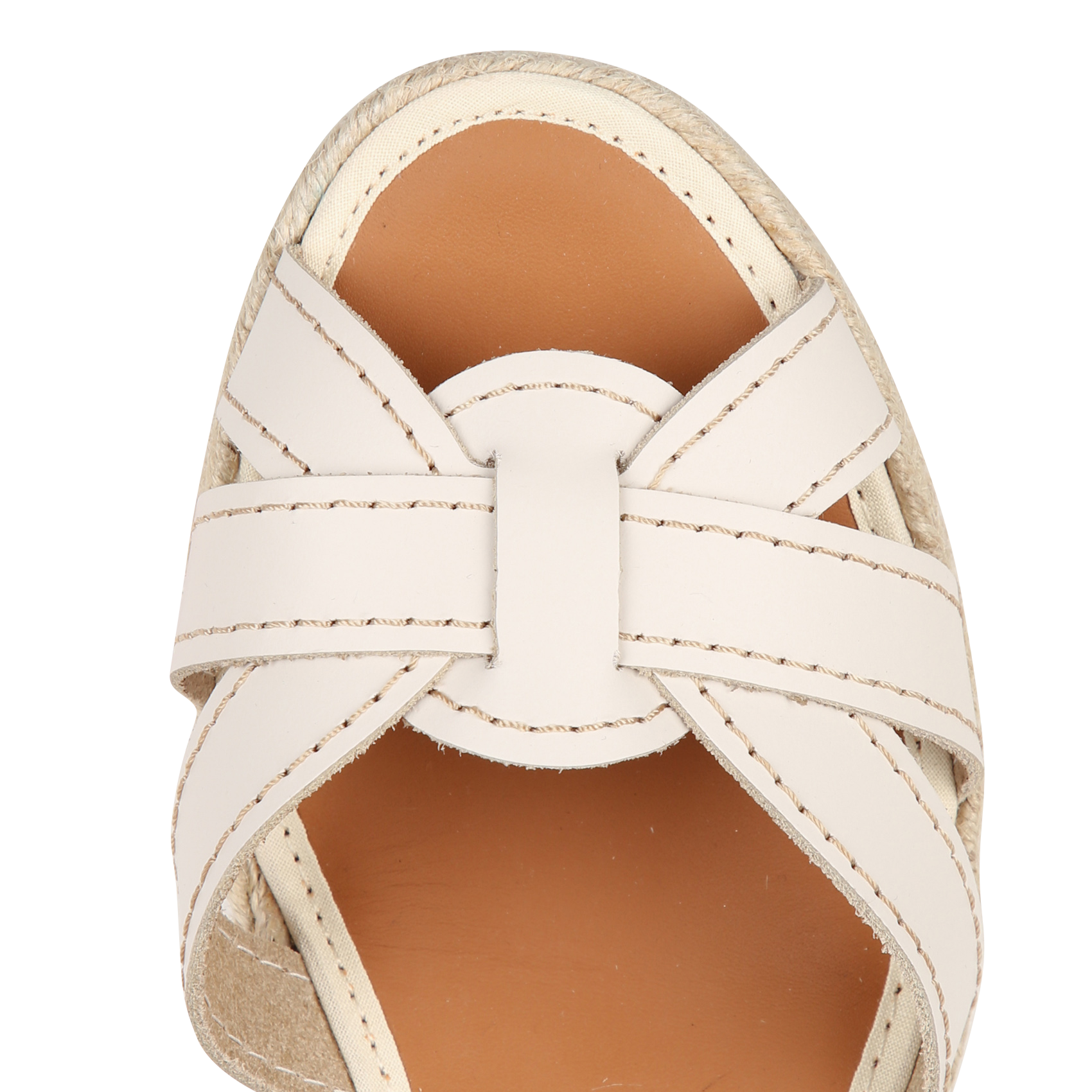 Espadrilles van daim met sleehak MON SOULIER Wit