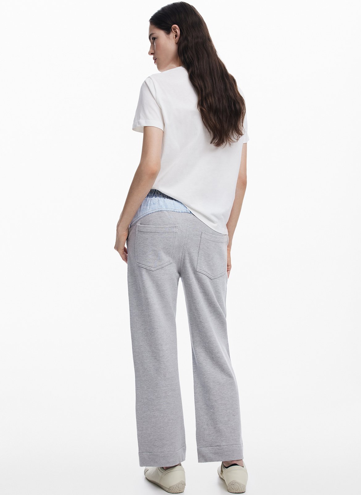 Tee-shirt col rond en coton DESIGUAL Blanc