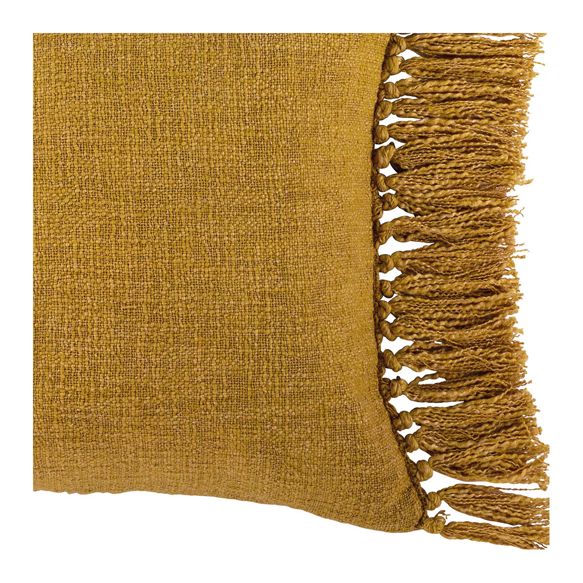 Iridescent velvet cushion cover BLANC D'IVOIRE Yellow