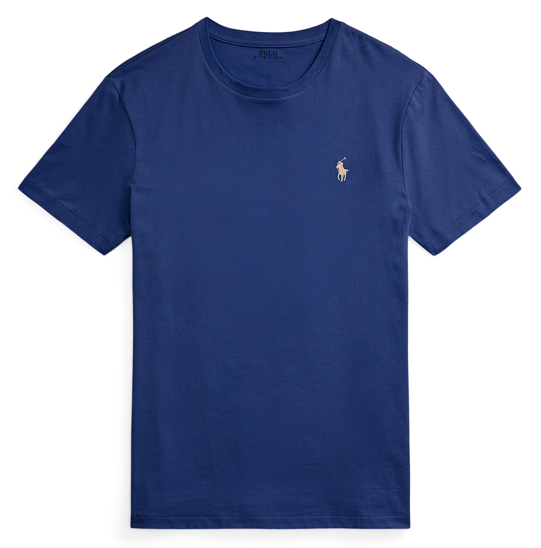 Tee-shirt col rond slim-fit en coton POLO RALPH LAUREN Bleu