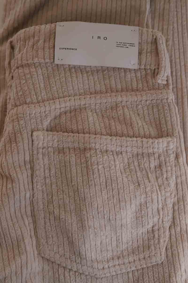 Slim cotton trousers IRO - Seconde Main Beige