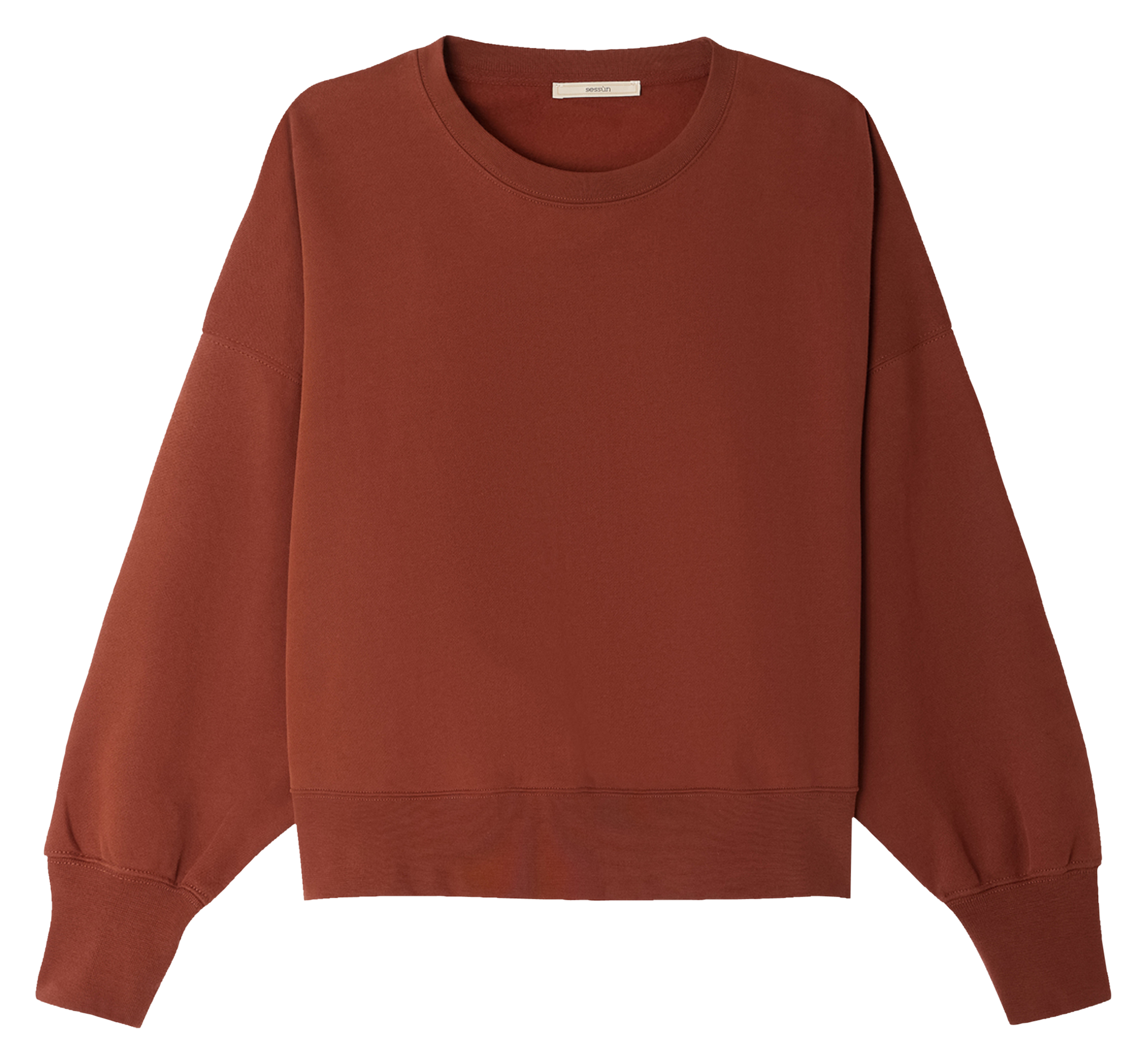 Sweat court oversize en coton  SESSUN Marron