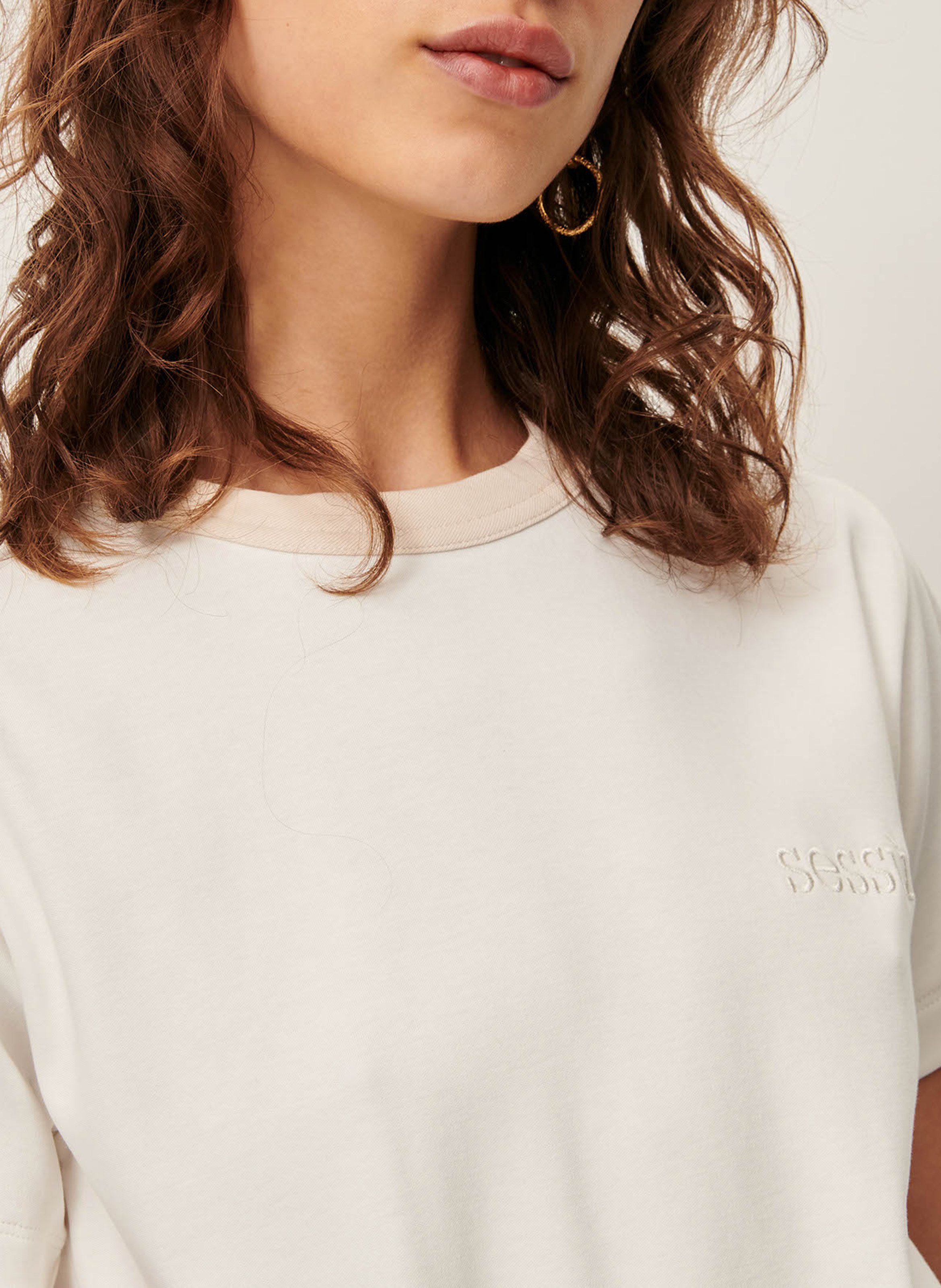 Tee-shirt droit en coton SESSUN Blanc
