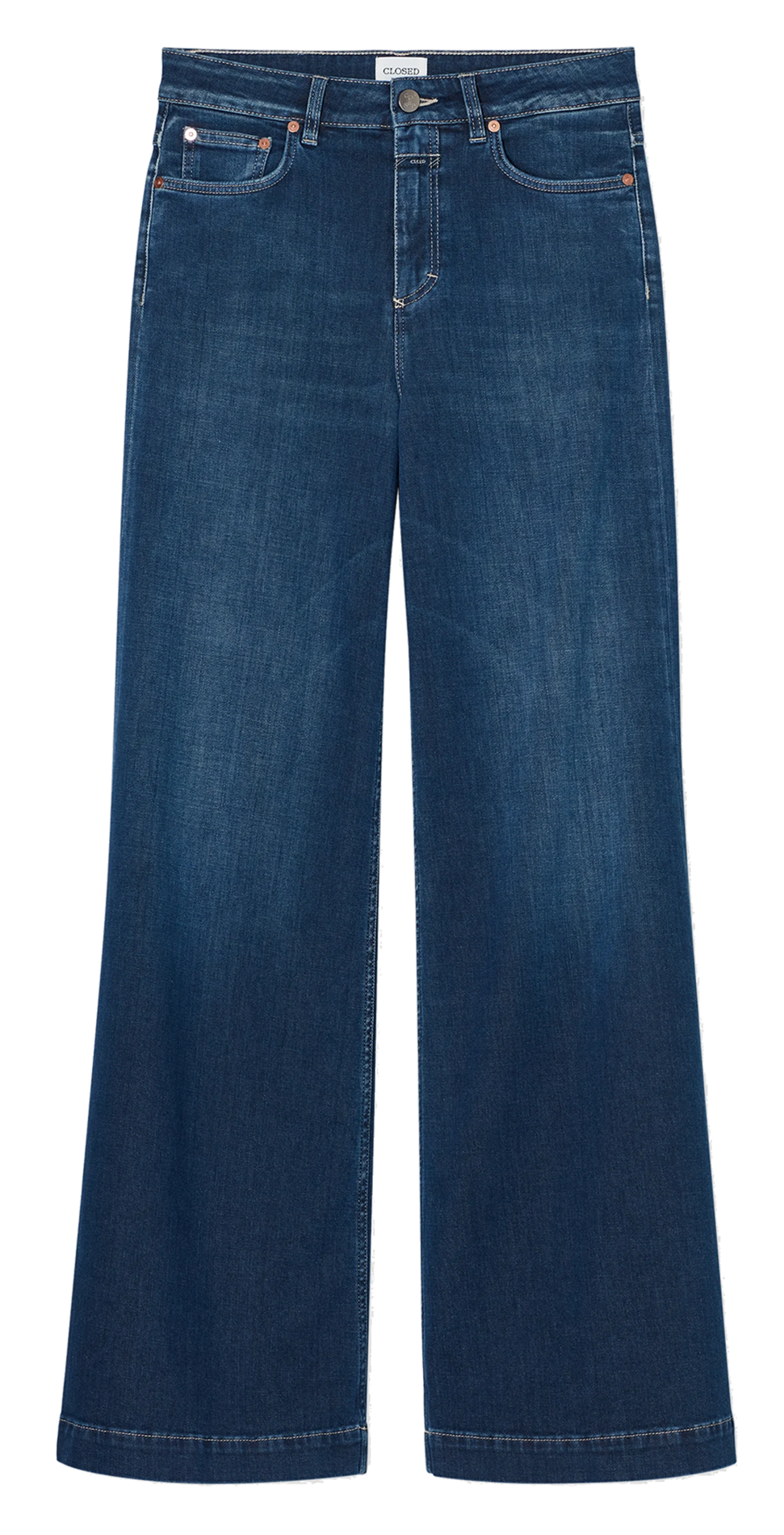Cotton-blend wide-leg jeans CLOSED Blue