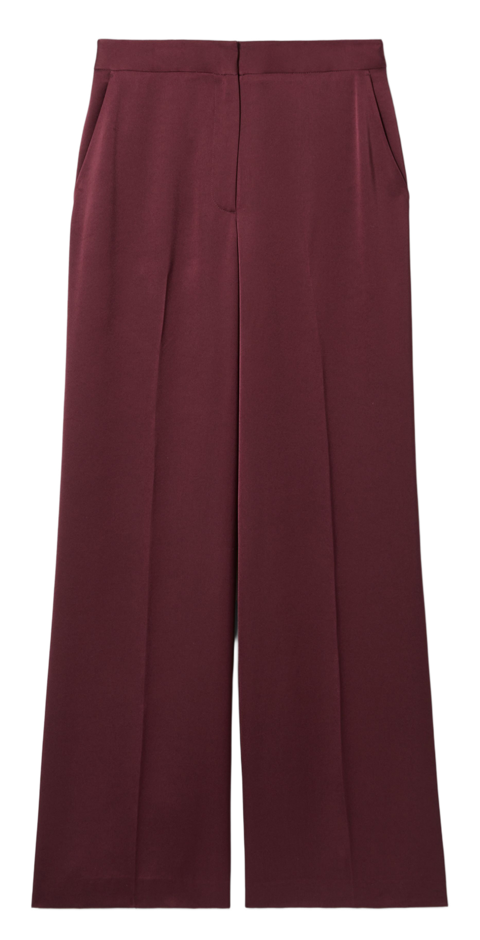Wide-leg satin effect pants CLAUDIE PIERLOT Red