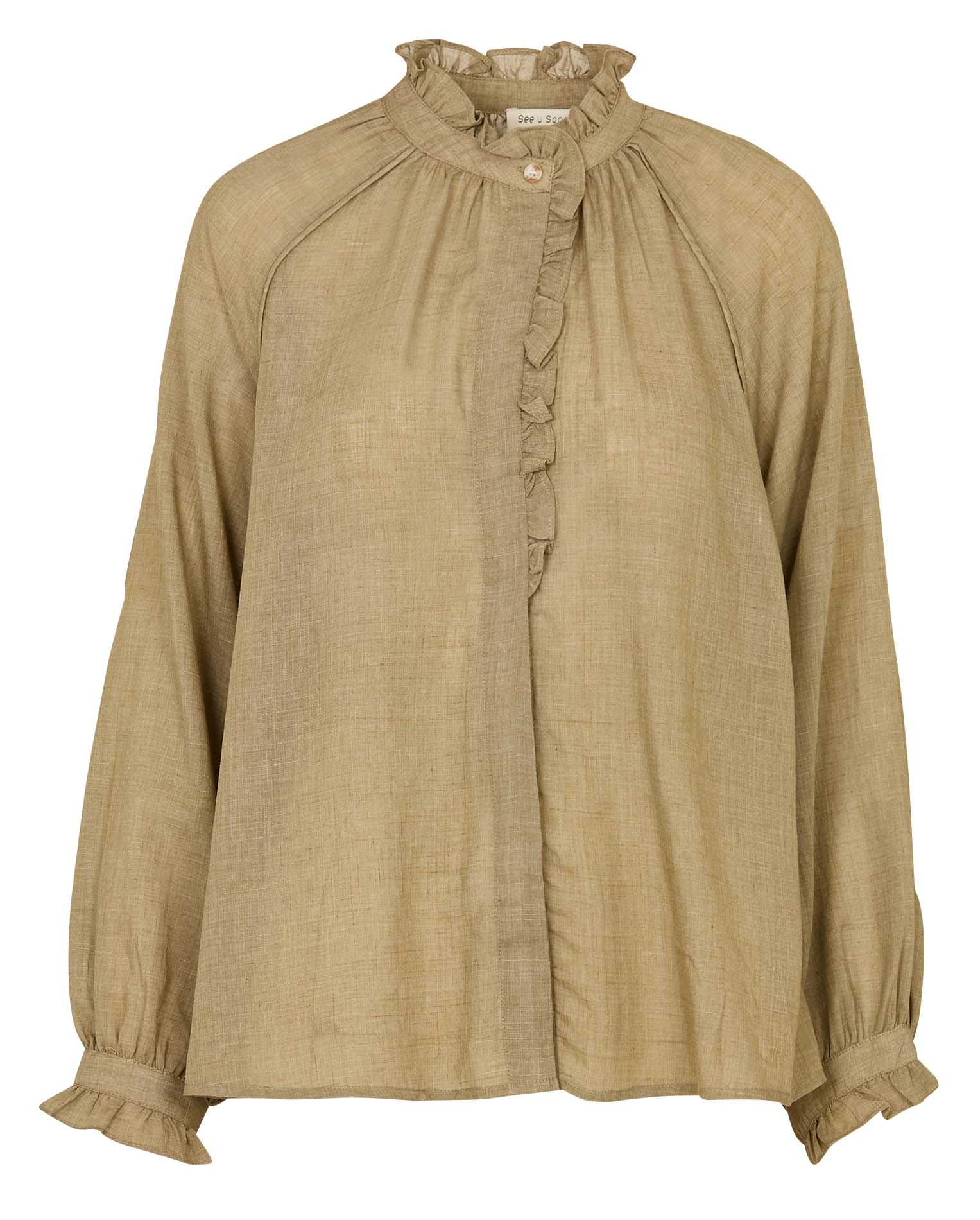 Chemise col victorien SEE U SOON Beige