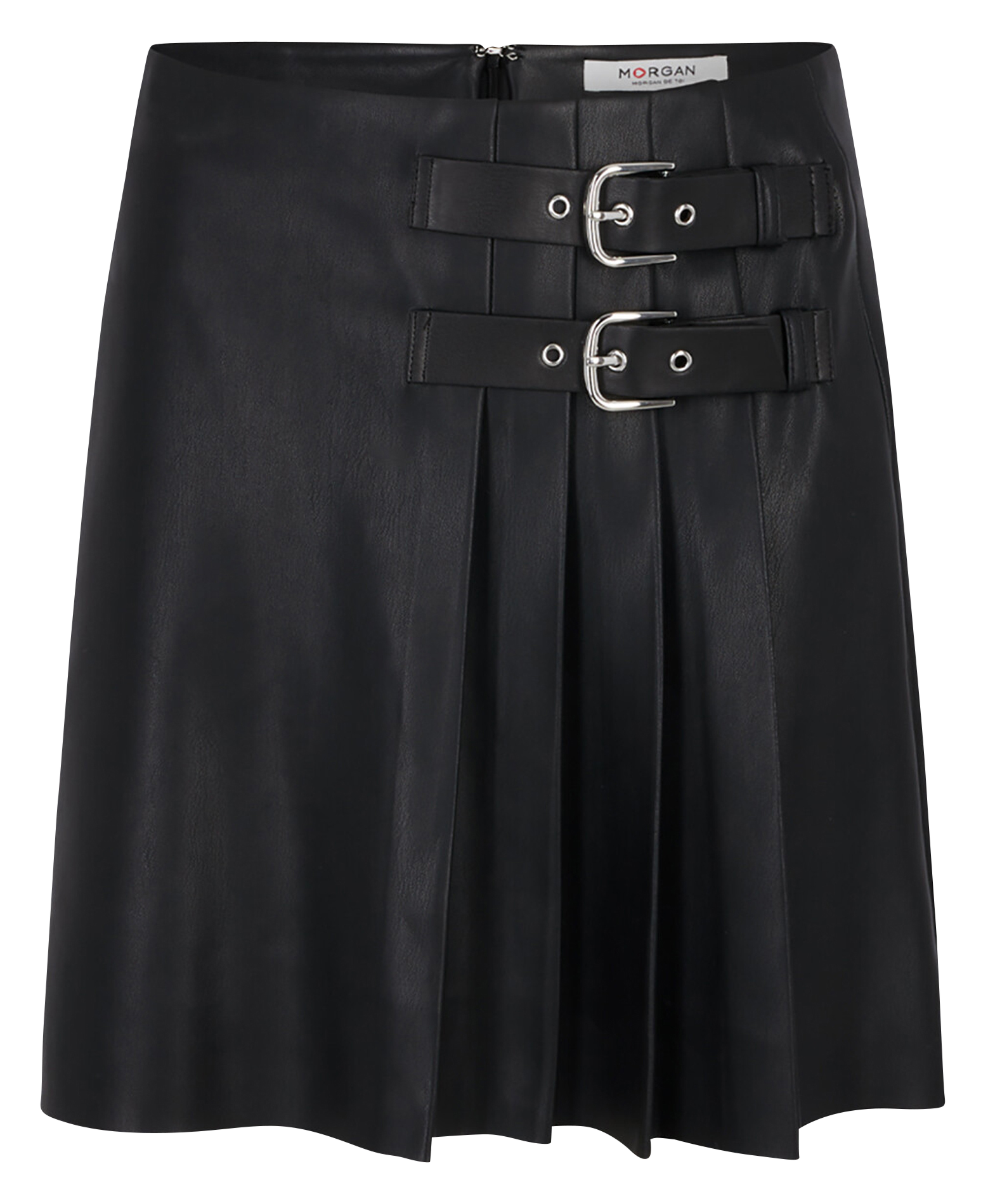 Korte, imitatieleren rok MORGAN Zwart