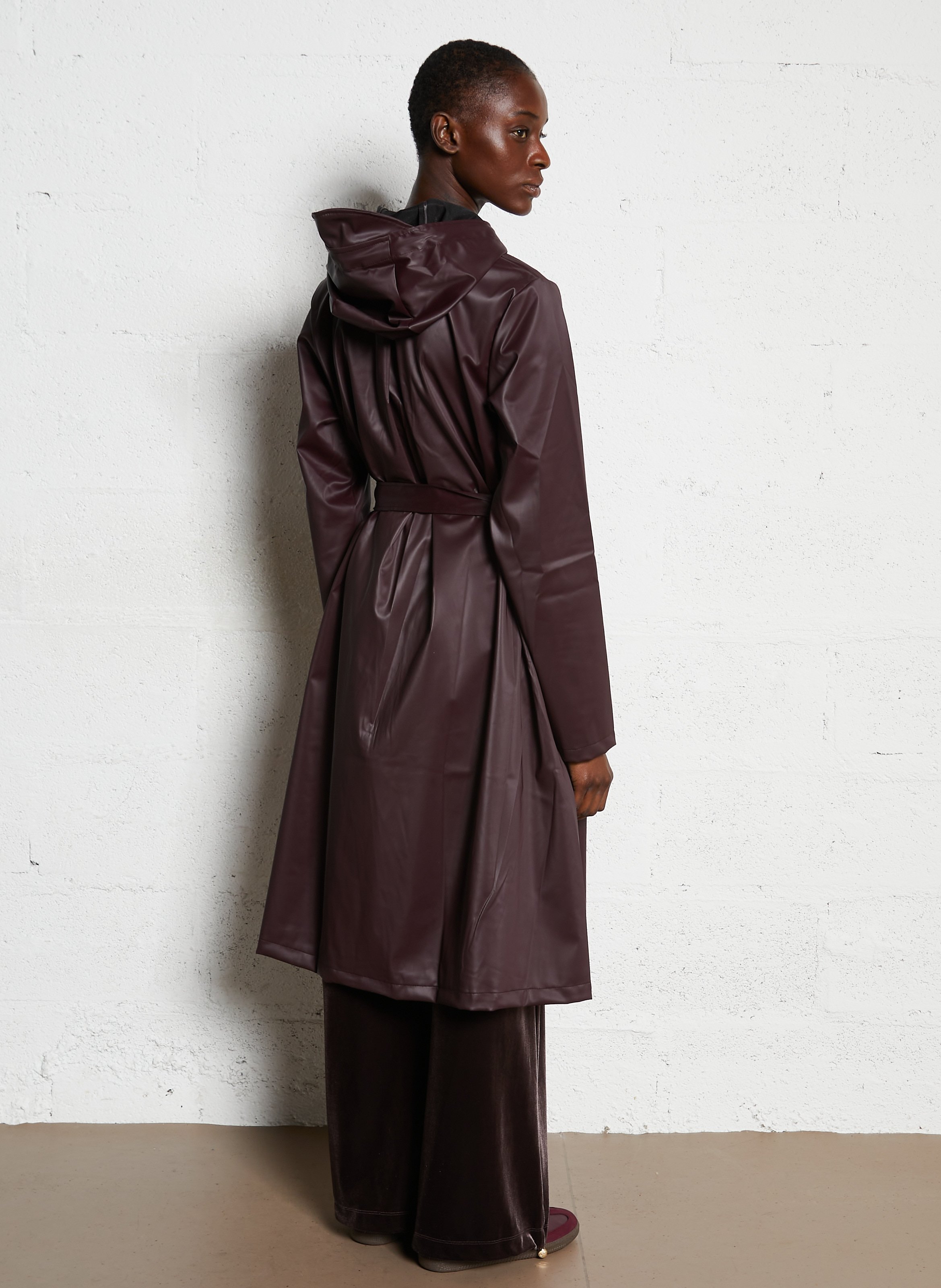 Straight round neck raincoat RAINS Purple
