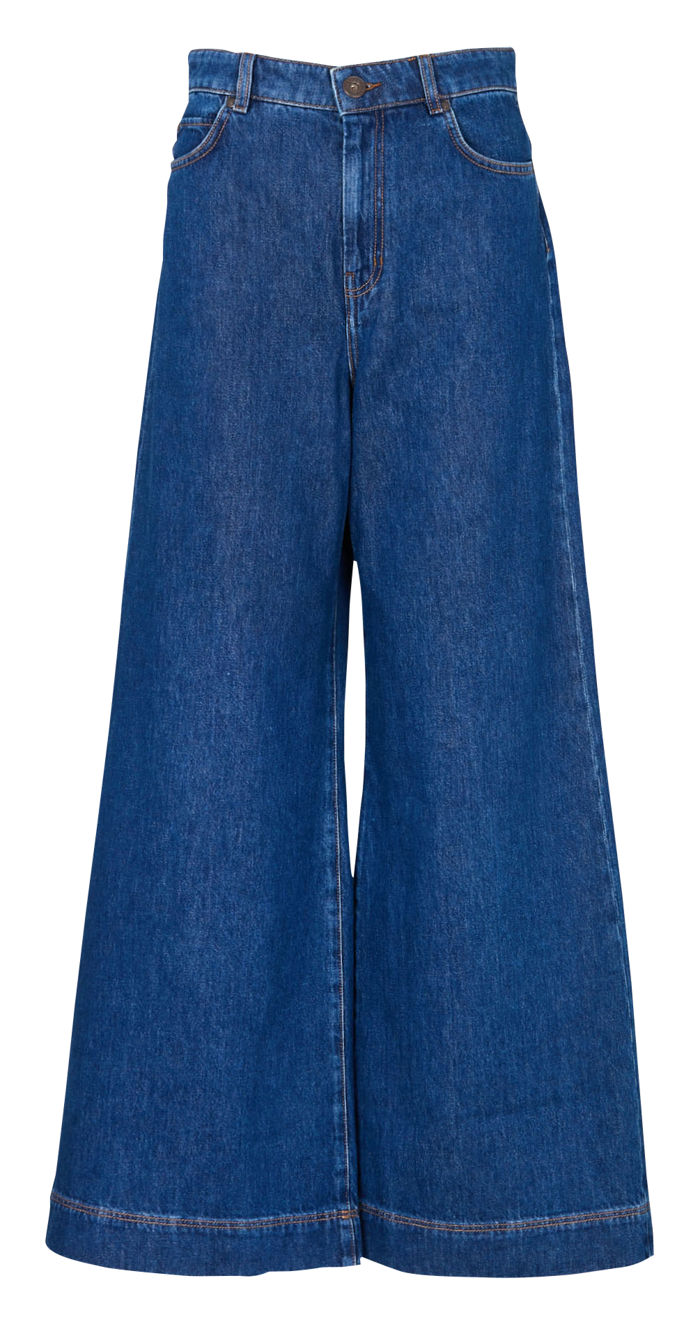 Jean flare taille haute en coton MAX MARA WEEK END Bleu