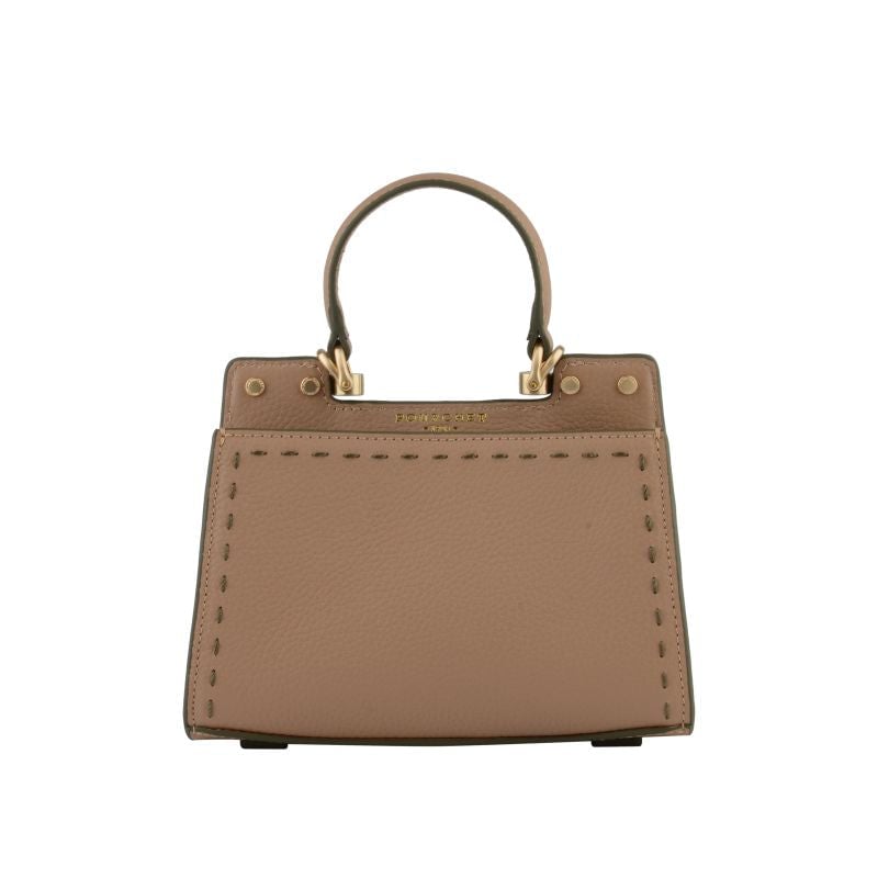 Handbag - cowhide leather POURCHET Brown