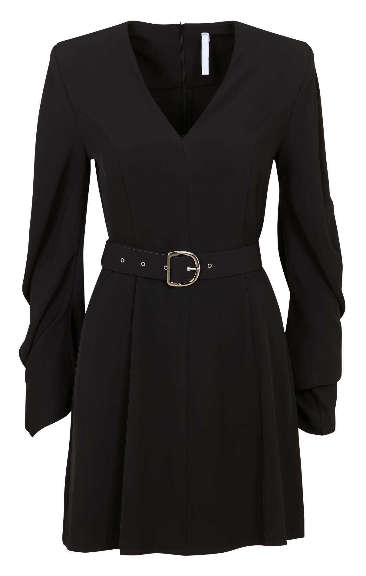 Robe courte ajustée col V IMPERIAL Noir