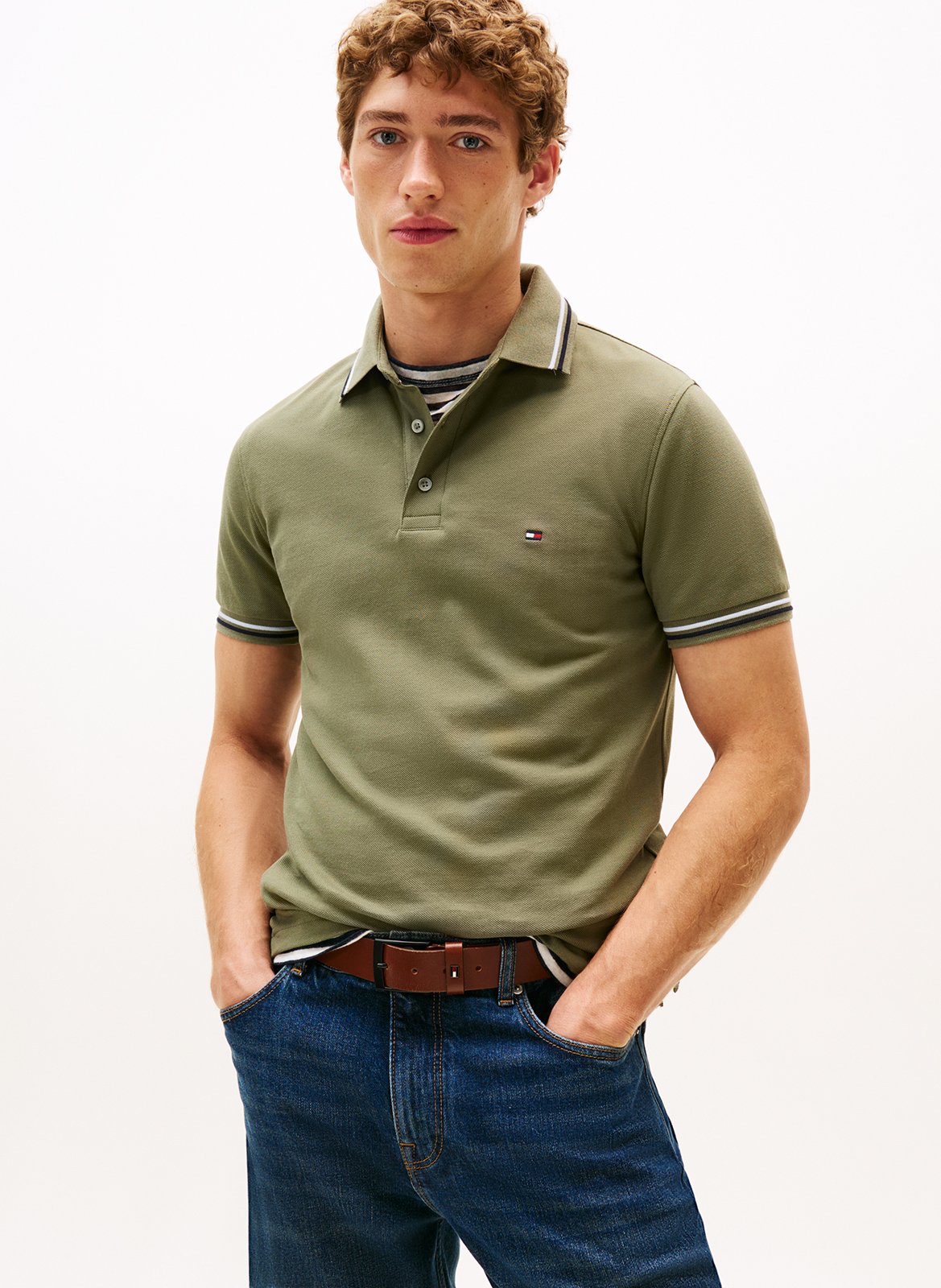 Polo manches courtes en coton TOMMY HILFIGER