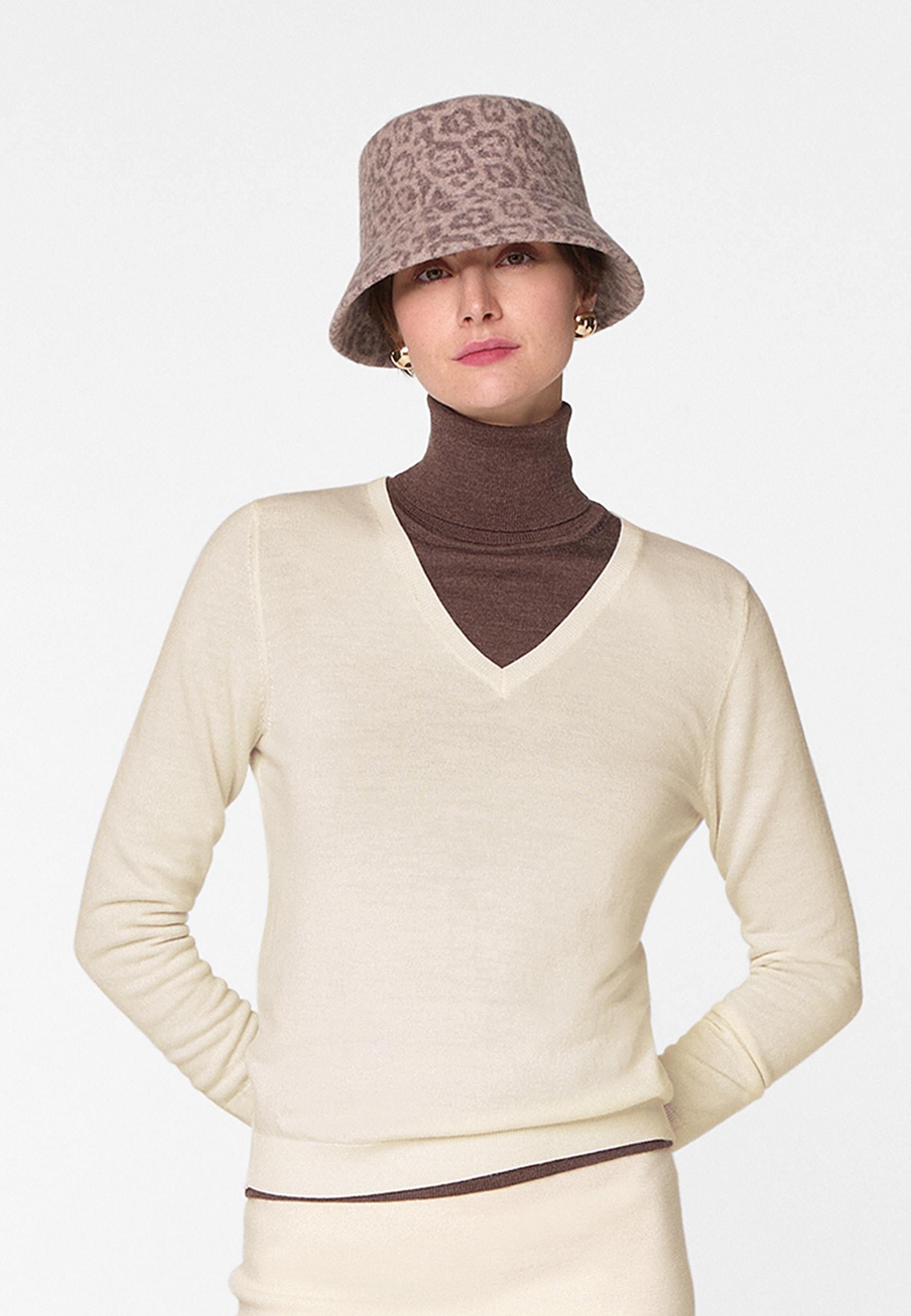 Bunelle wool V-neck sweater RODIER White