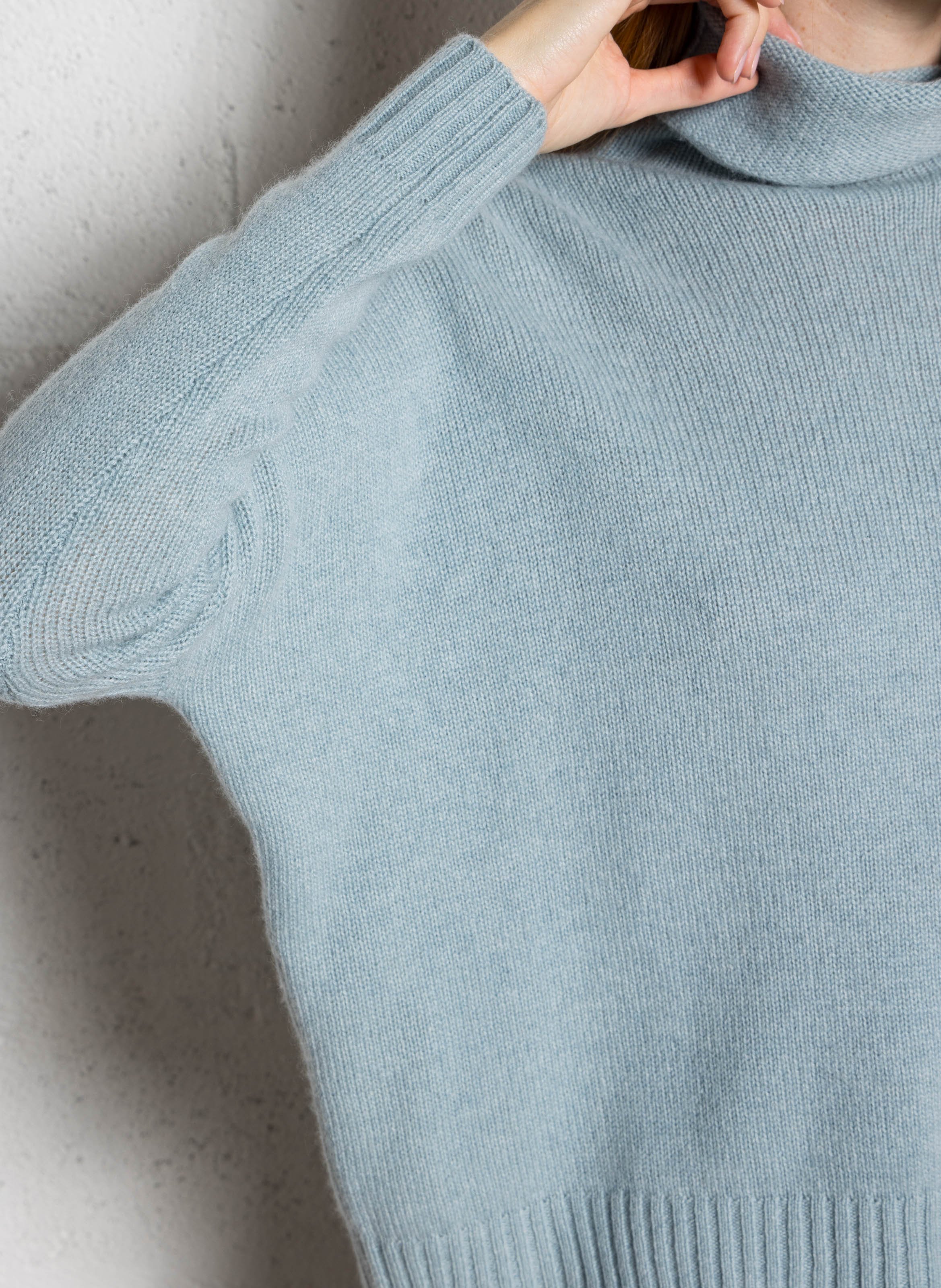 Pull col roulé en cachemire KUJTEN Bleu