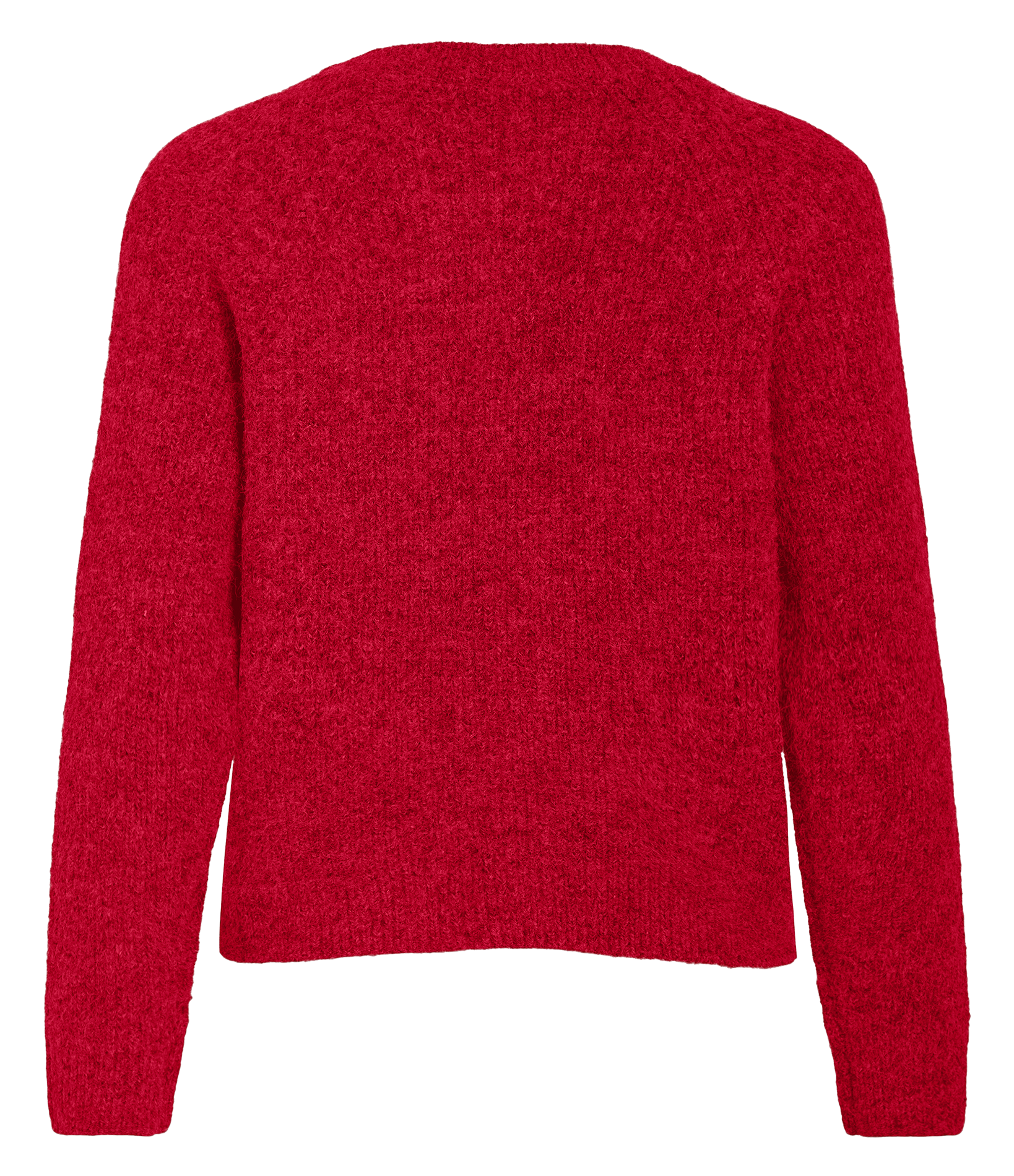 Cardigan en maille unie à boutons fantaisie VILA Rouge