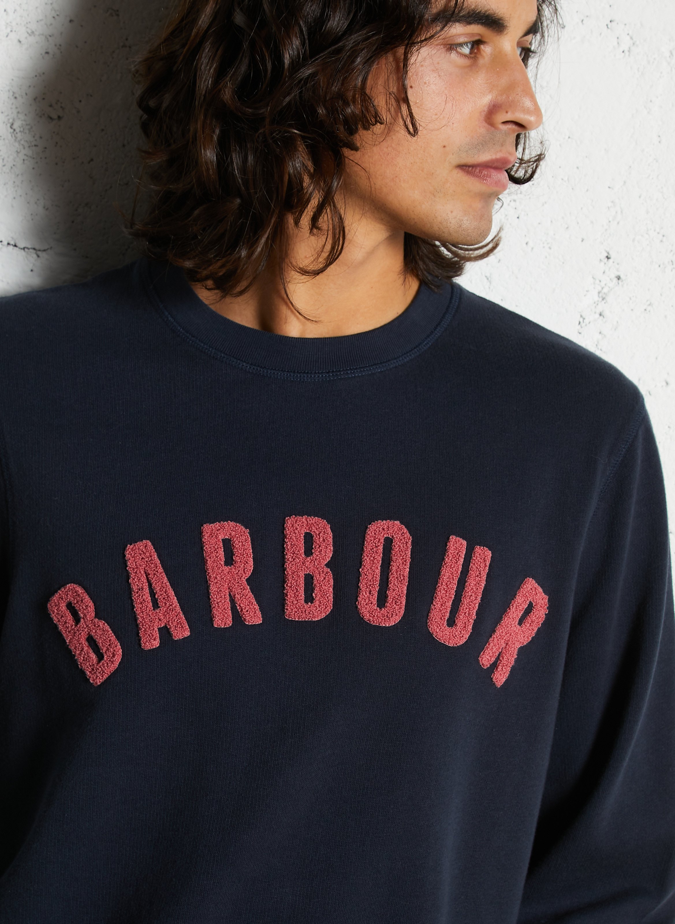 Effen sweater BARBOUR Blauw