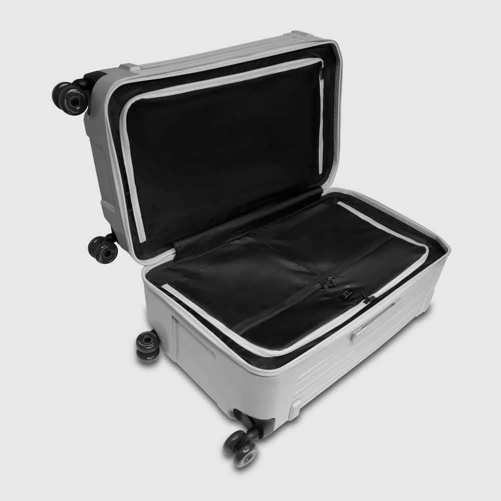 Trunk model 4-wheel trolley suitcase with TSA lock, small size PIQUADRO White