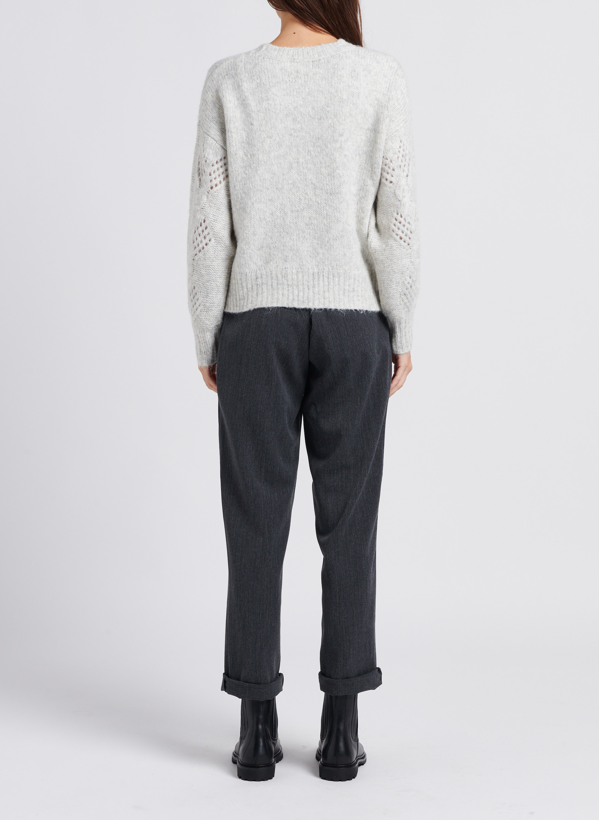 Gerade geschnittene Hose VILA Grau