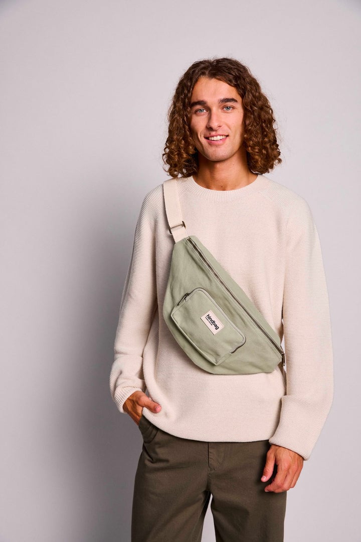 Cotton waist bag Green