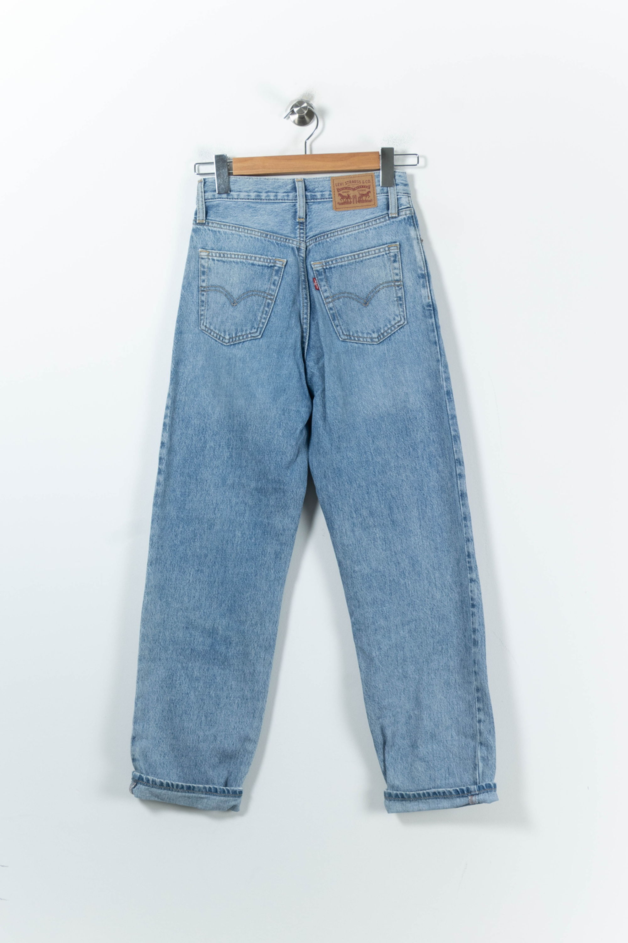 Cropped slim jeans with studs LEVI'S - Seconde main Blue
