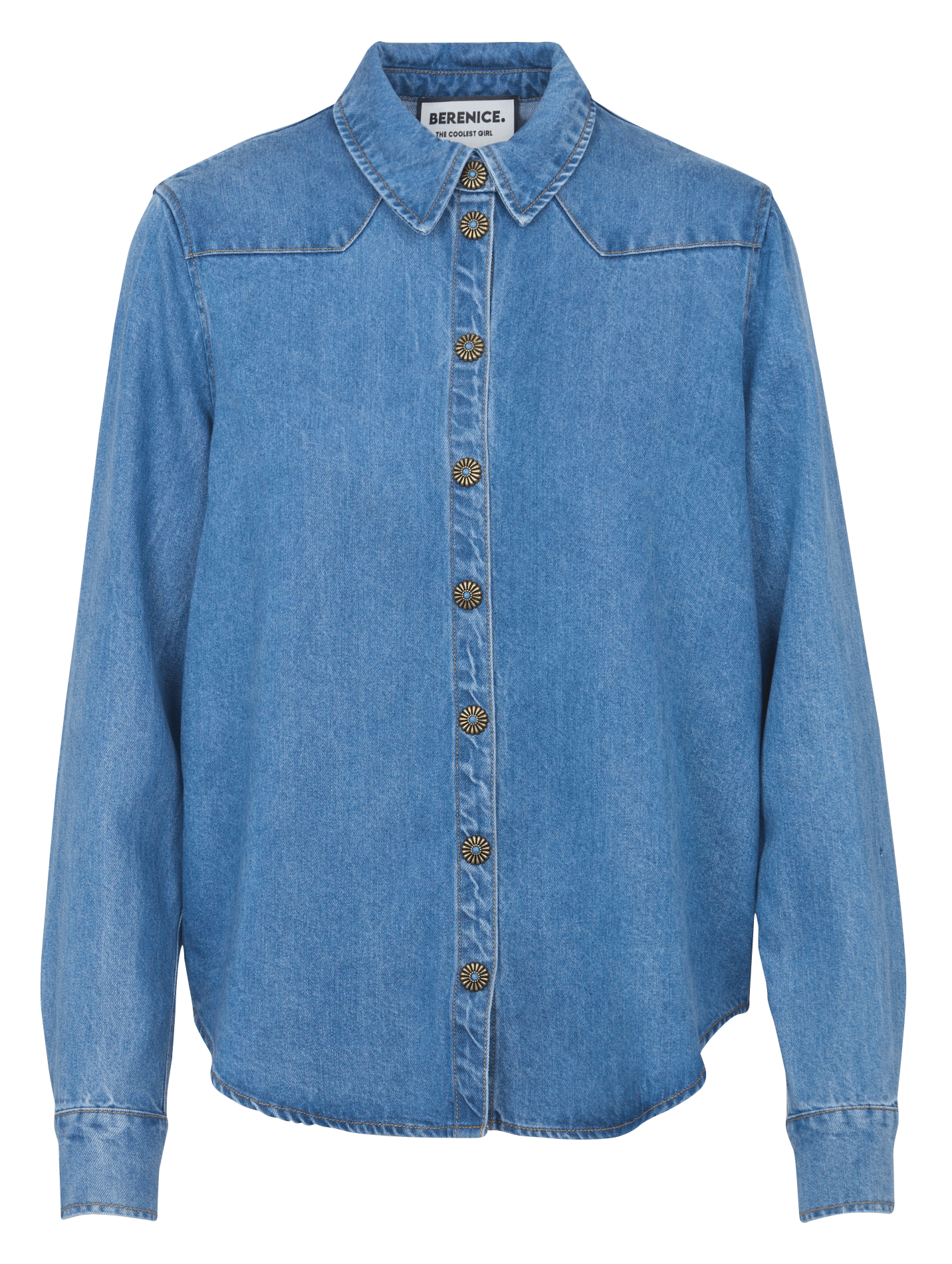 Rechte blouse BERENICE Blauw