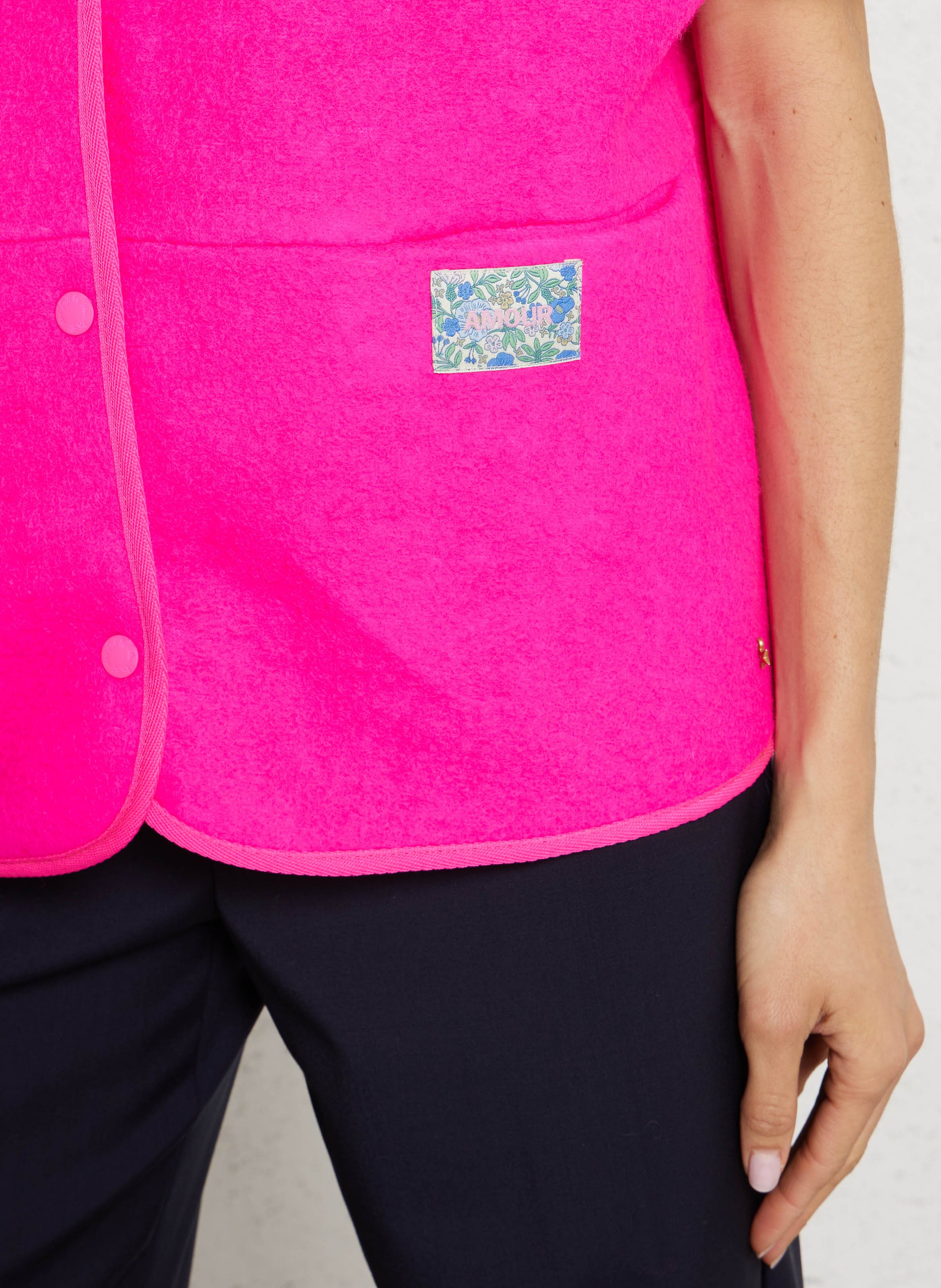 Weste aus Wollmix DES PETITS HAUTS Rosa