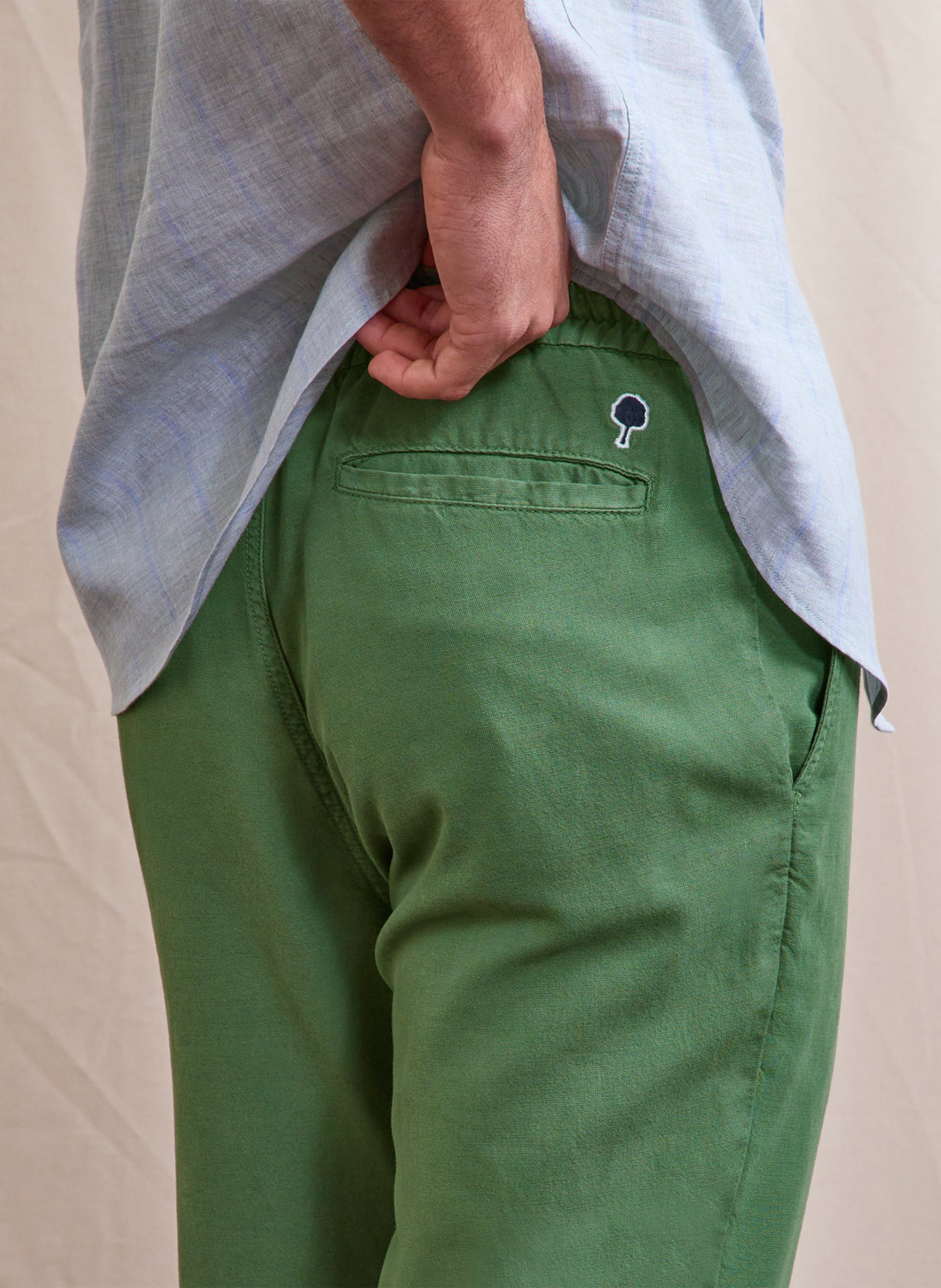 Solid slim-fit trousers FAGUO Blue