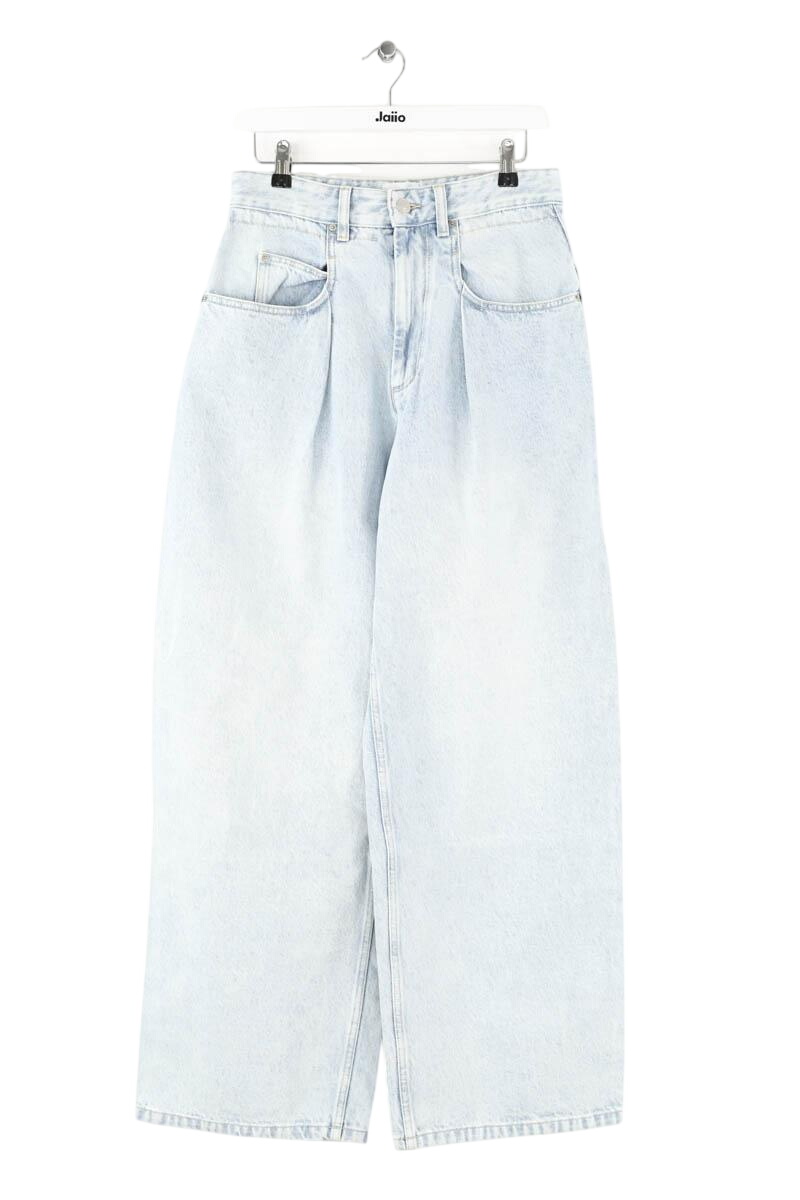 Straight cotton-blend pants ISABEL MARANT ÉTOILE - SECONDE MAIN Blue