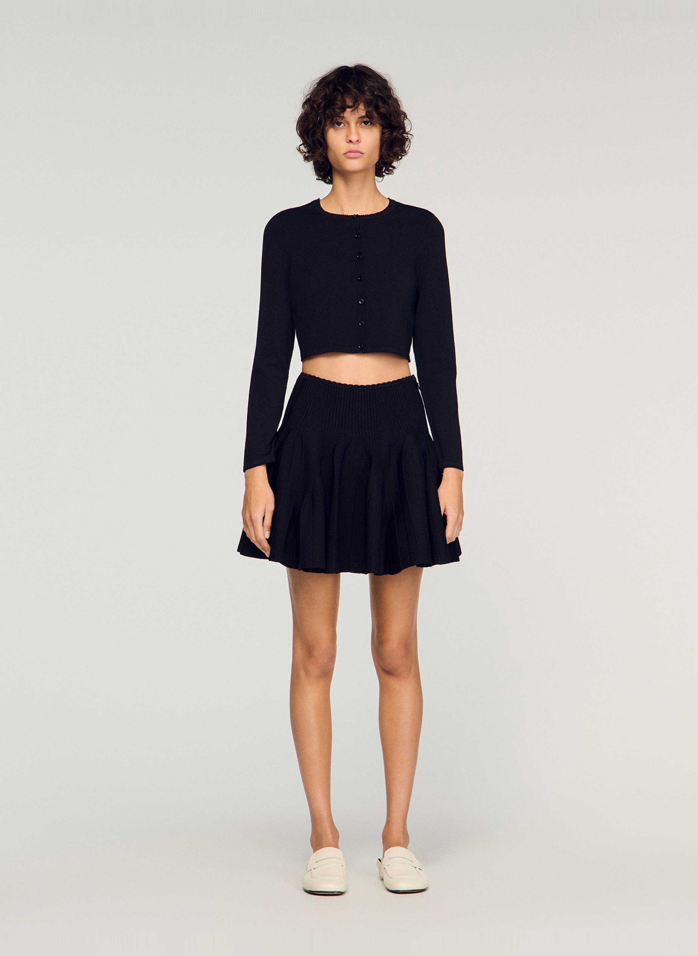 Short fitted vest SANDRO Black