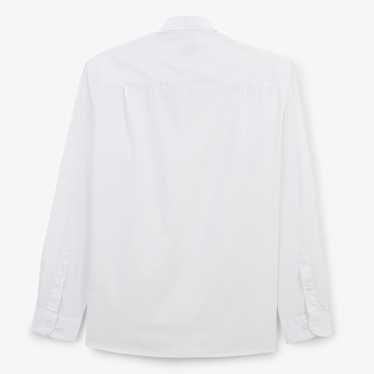Solid color long-sleeve cotton stretch shirt SERGE BLANCO White