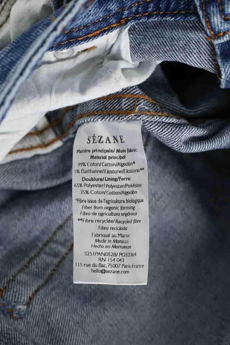 - Straight-leg jeans
- 5 pockets
- Straight cut
- Faded effect SEZANE - Seconde main Blue