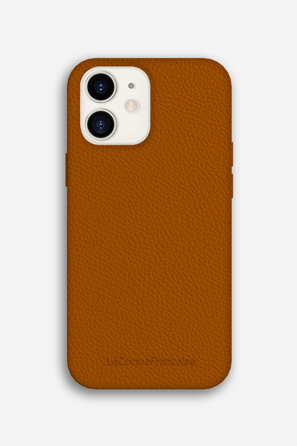 Leather phone case for iPhone 11 LA COQUE FRANCAISE Orange