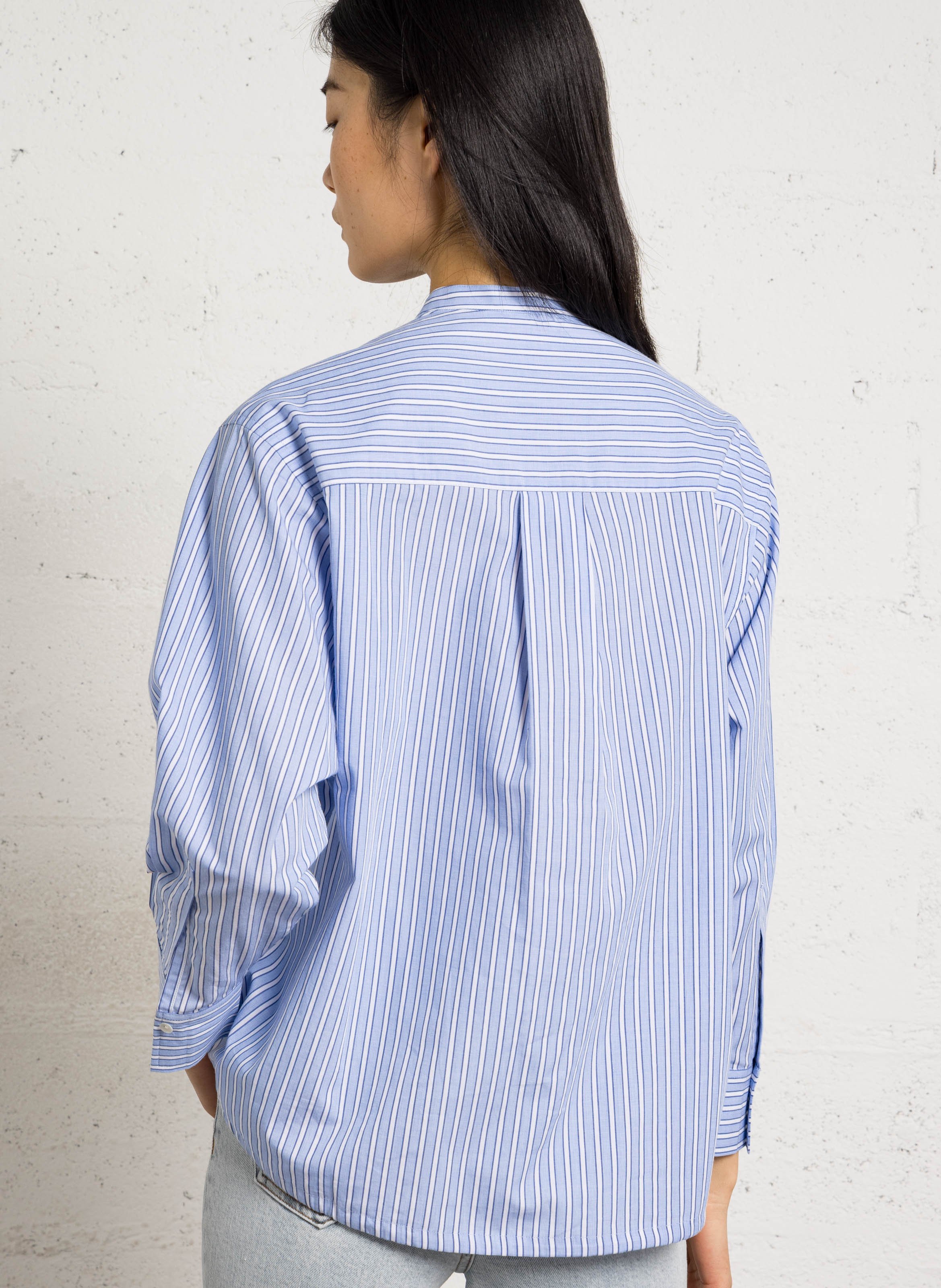 Chemise col classique en coton BELLA JONES Bleu