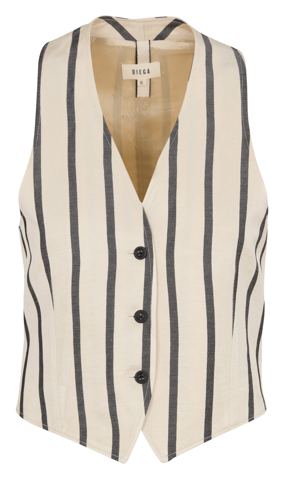 Gilet à rayures col v DIEGA Multicolore