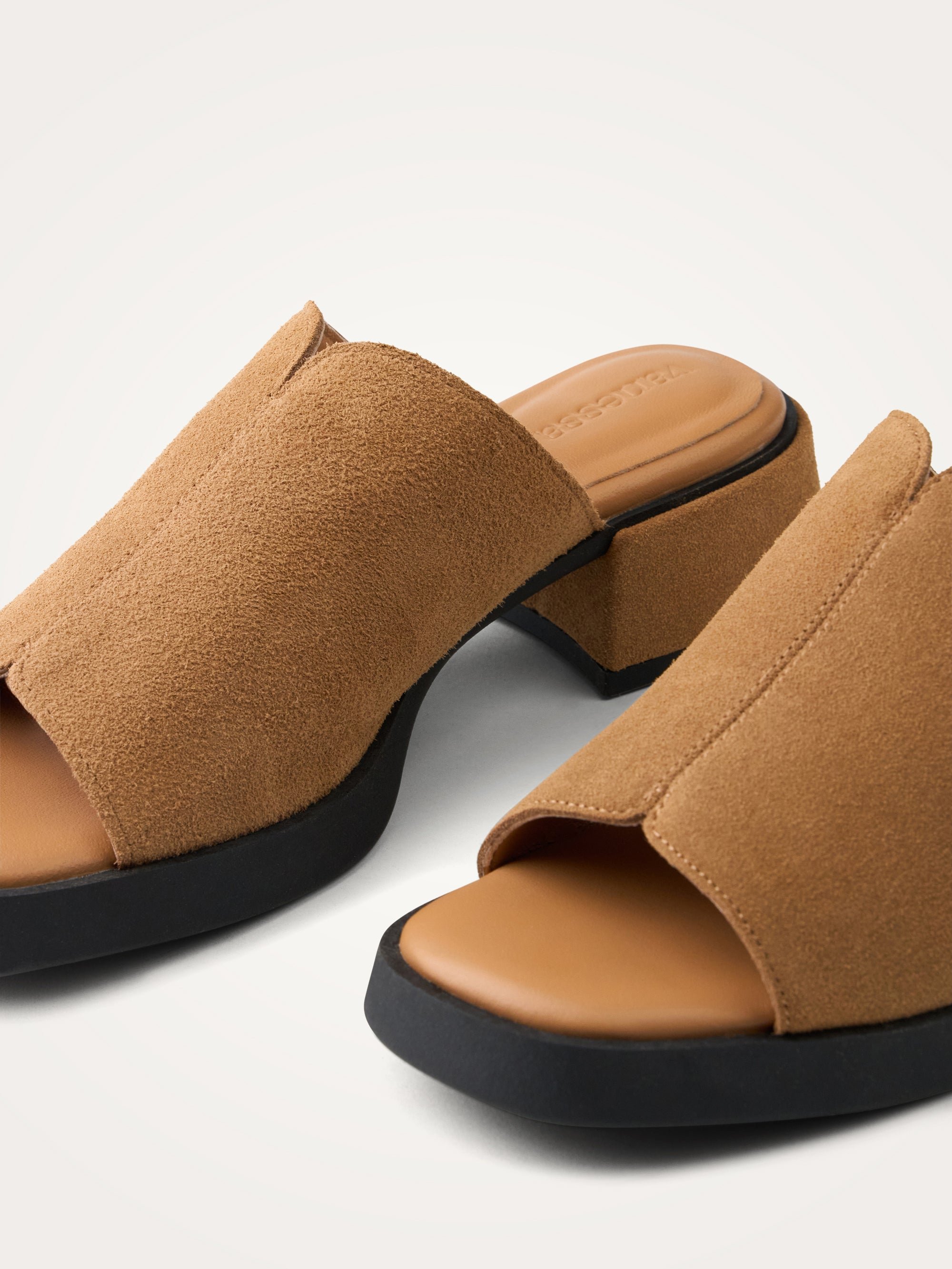 Cow print pony hair effect mules with heel VANESSA WU Brown