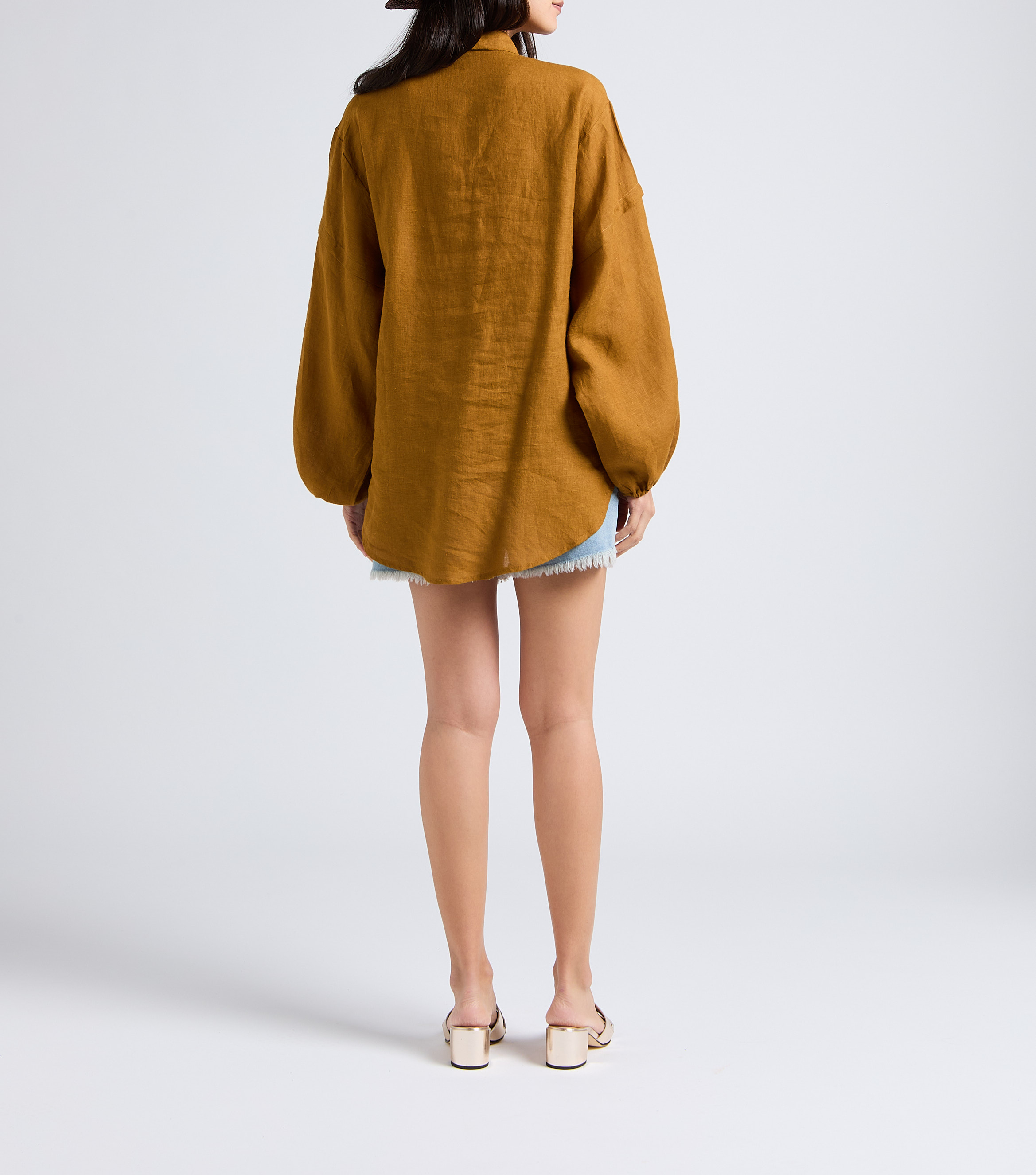 Camisa holgada de lino MES DEMOISELLES Marron