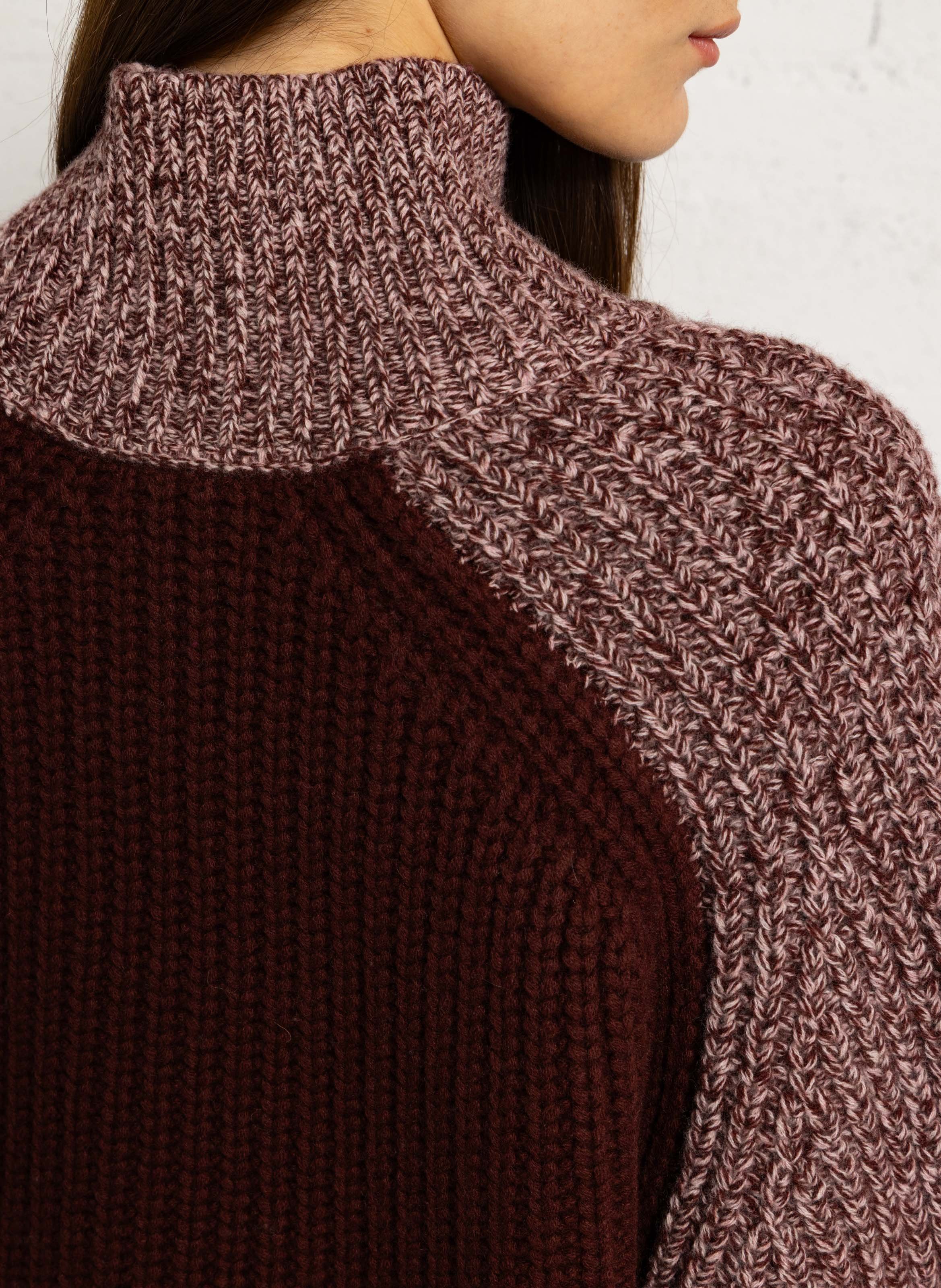Oversized wool and cashmere sweater ANTIK BATIK Plums