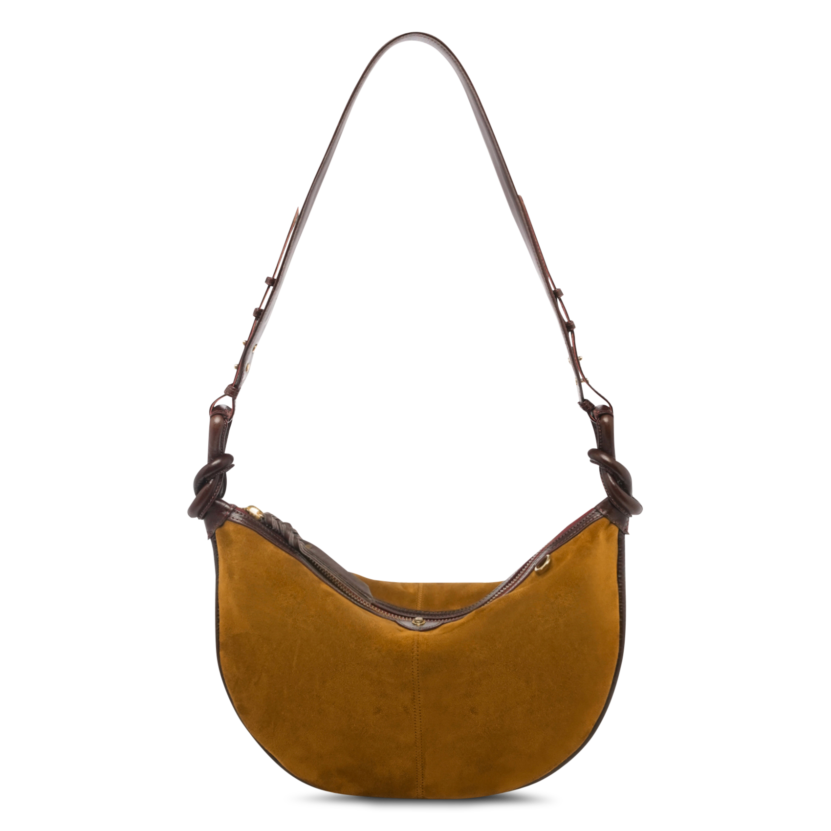 Schultertasche aus Leder CLARIS VIROT Khaki