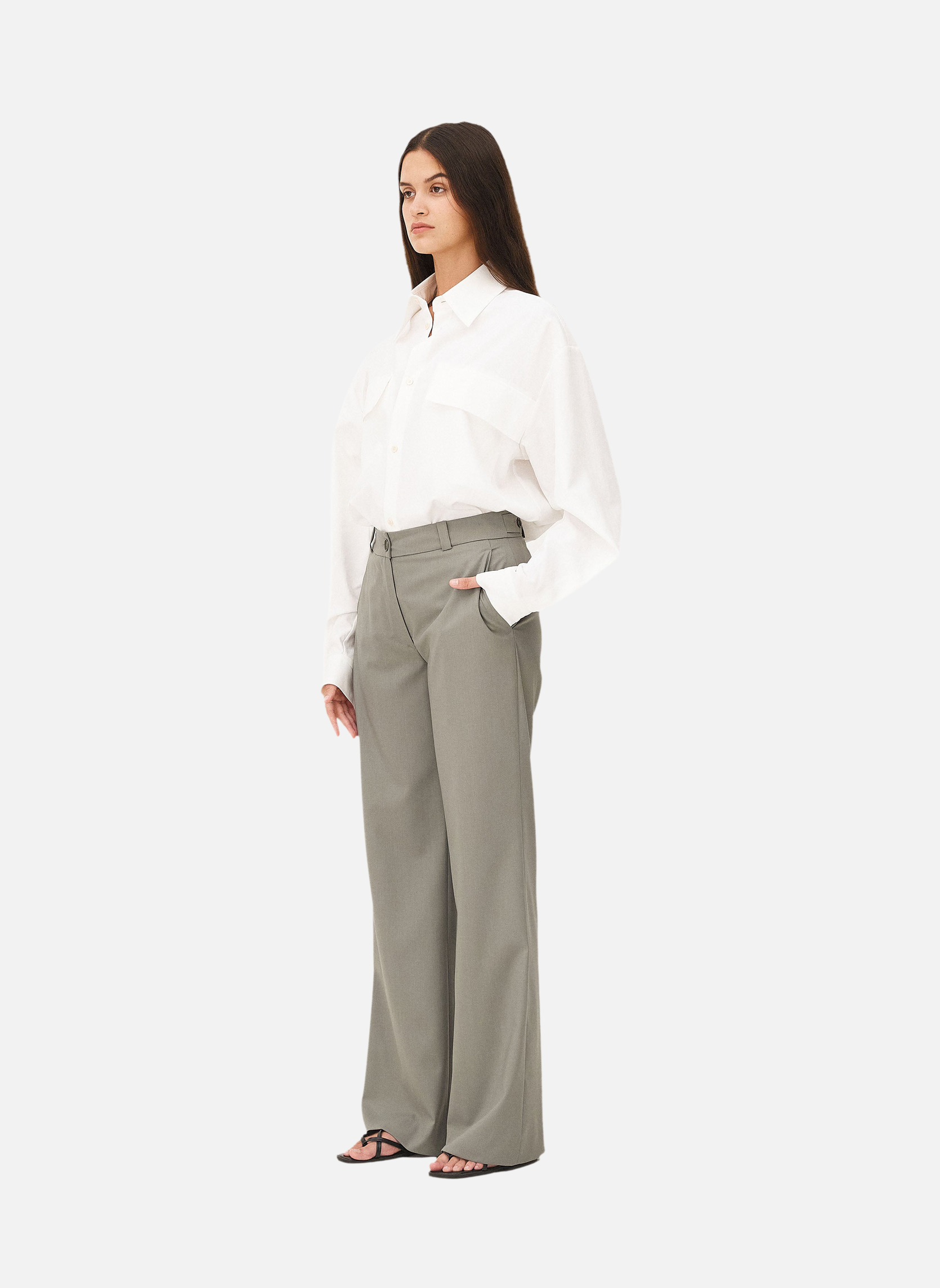Flared pants EUCALYPTUS Noyoco Green
