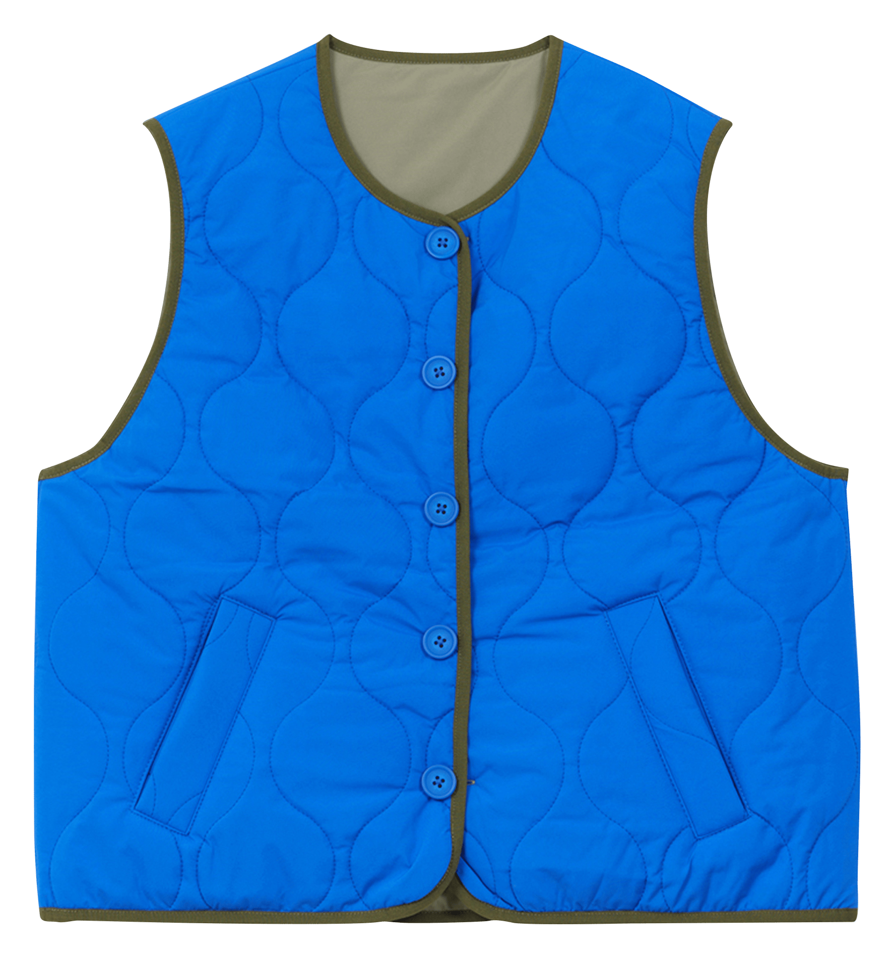Reversible sleeveless vest A.P Khaki